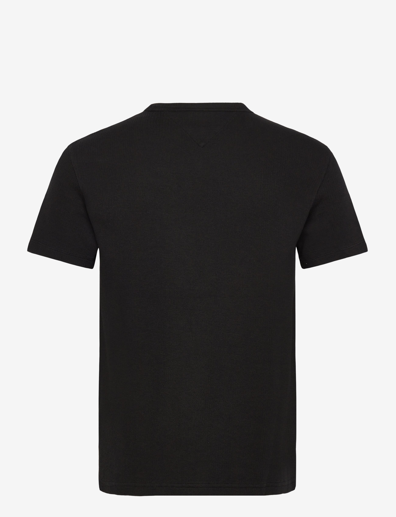 Tommy Jeans - TJM SLIM WAFFLE SCRIPT TEE - herbstliche kleidung - black - 1