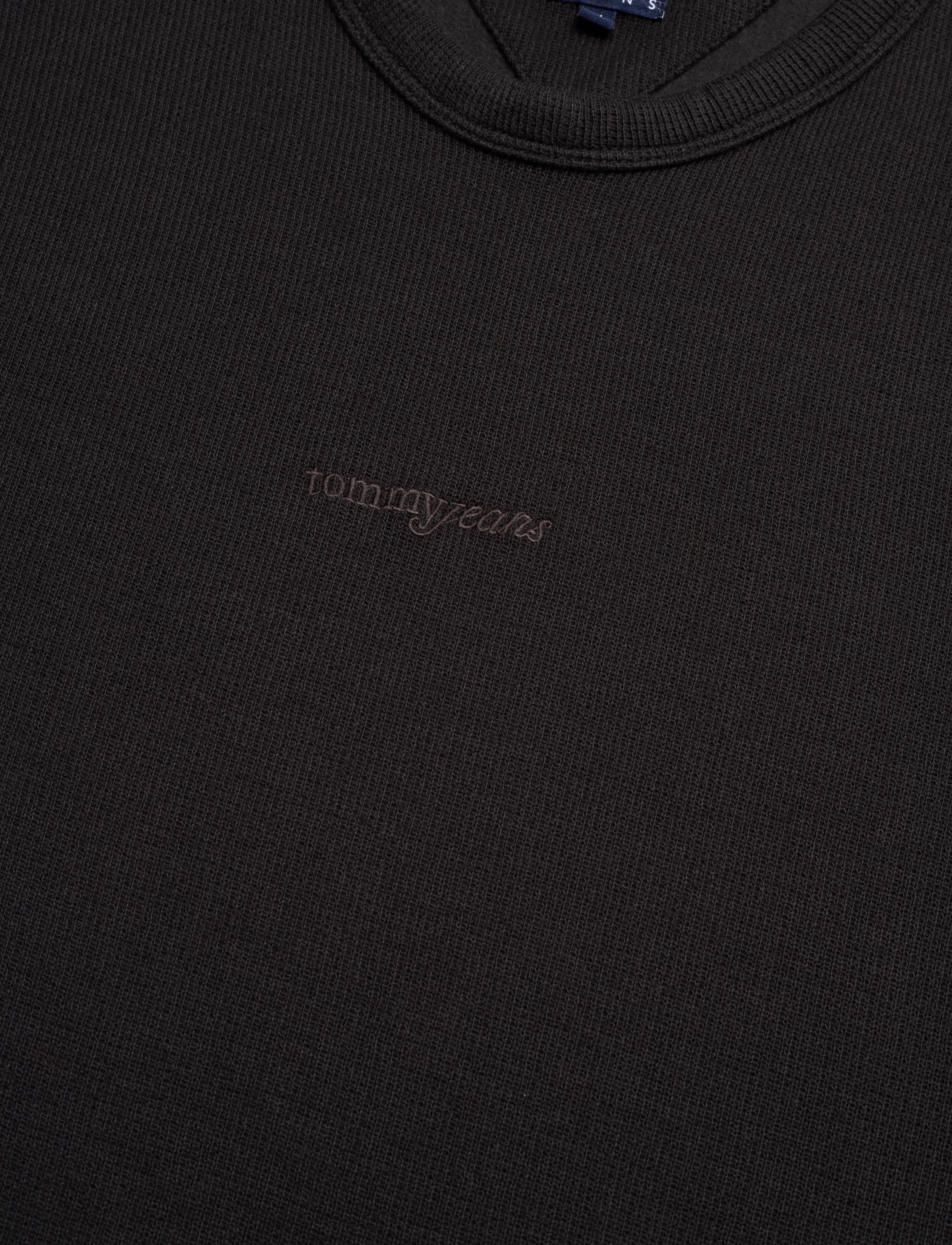 Tommy Jeans - TJM SLIM WAFFLE SCRIPT TEE - birthday gifts - black - 5