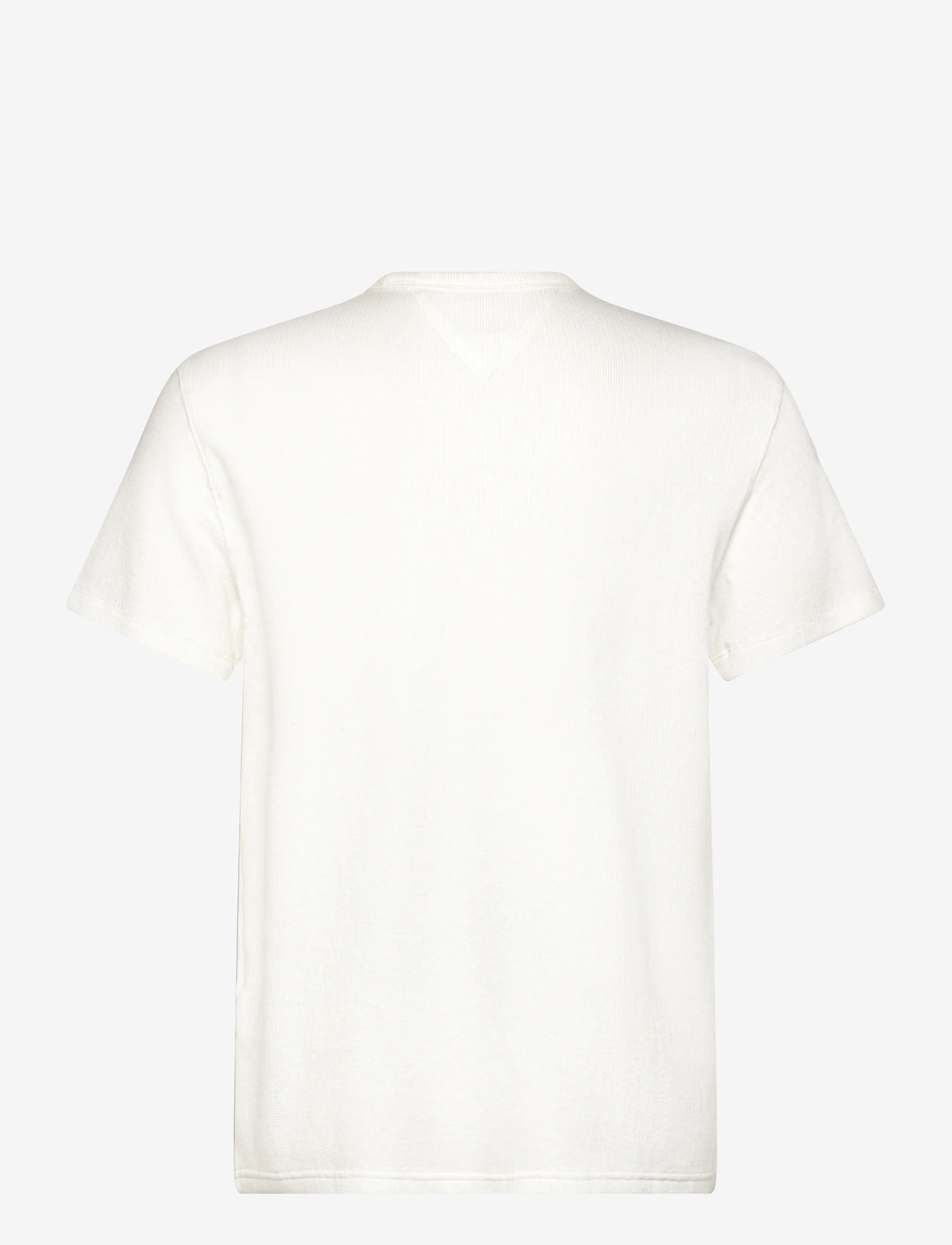 Tommy Jeans - TJM SLIM WAFFLE SCRIPT TEE - kortärmade t-shirts - ecru - 2