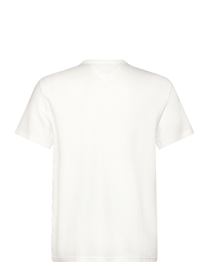 Tommy Jeans - TJM SLIM WAFFLE SCRIPT TEE - kortärmade t-shirts - ecru - 2