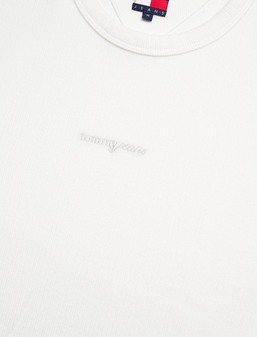 Tommy Jeans - TJM SLIM WAFFLE SCRIPT TEE - kurzärmelig - ecru - 5