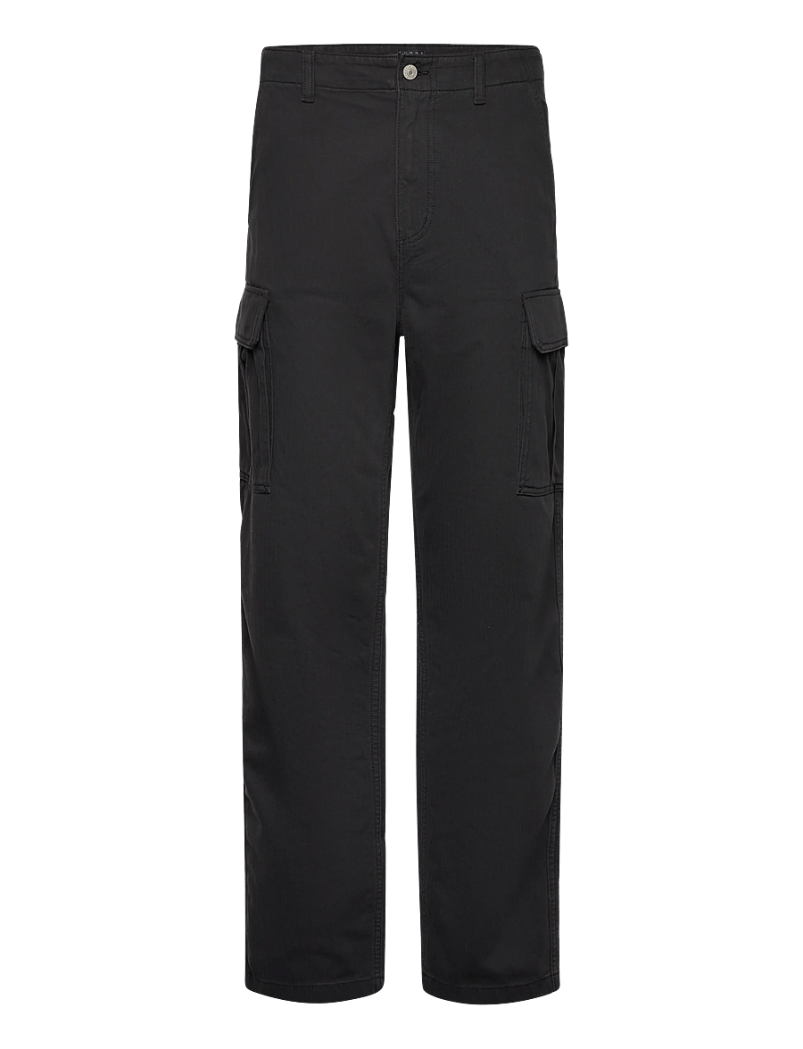 Tommy Jeans - TJM OTIS HERRINGBONE CARGO PANTS - cargo-püksid - black - 1