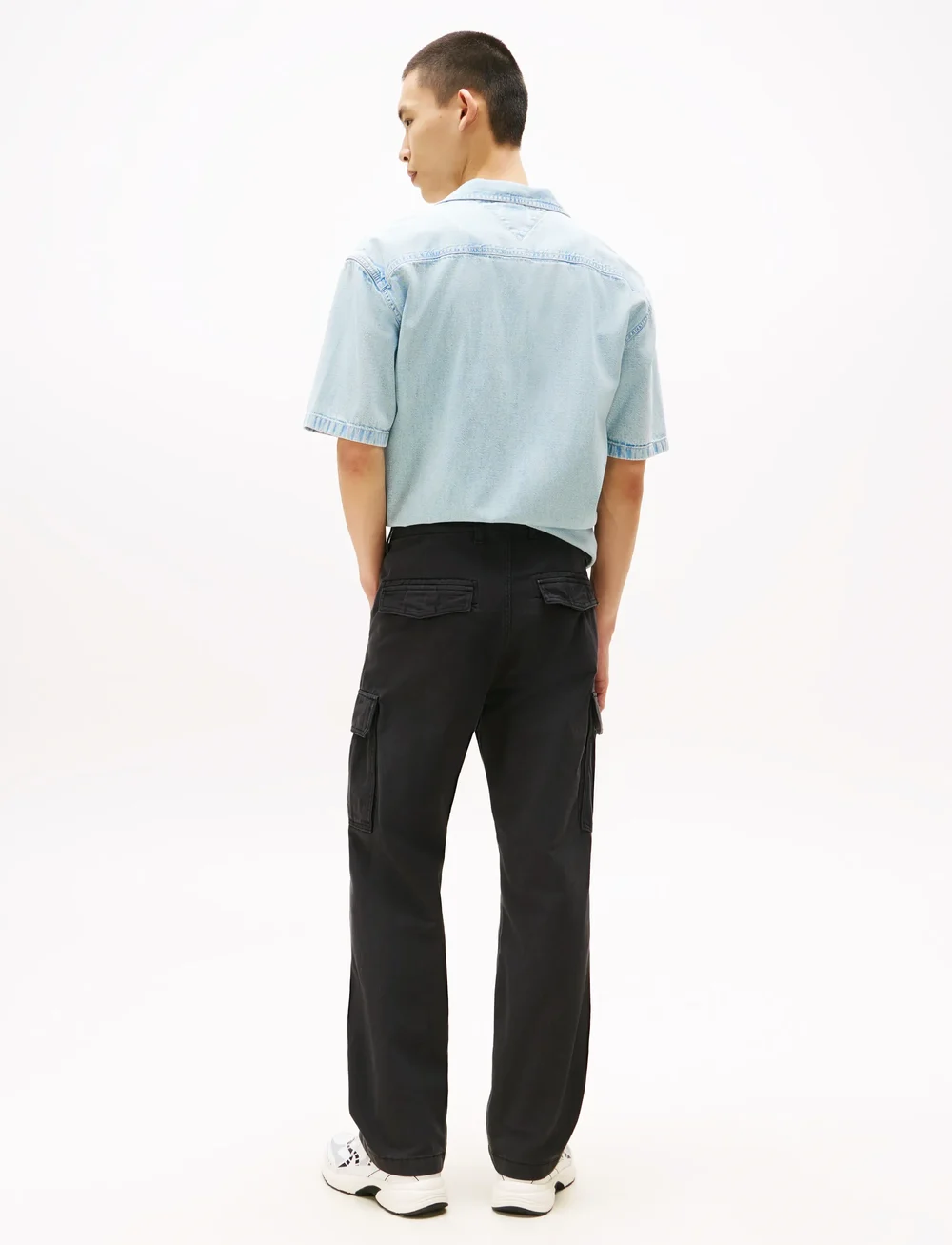 Tommy Jeans - TJM OTIS HERRINGBONE CARGO PANTS - cargohose - black - 3