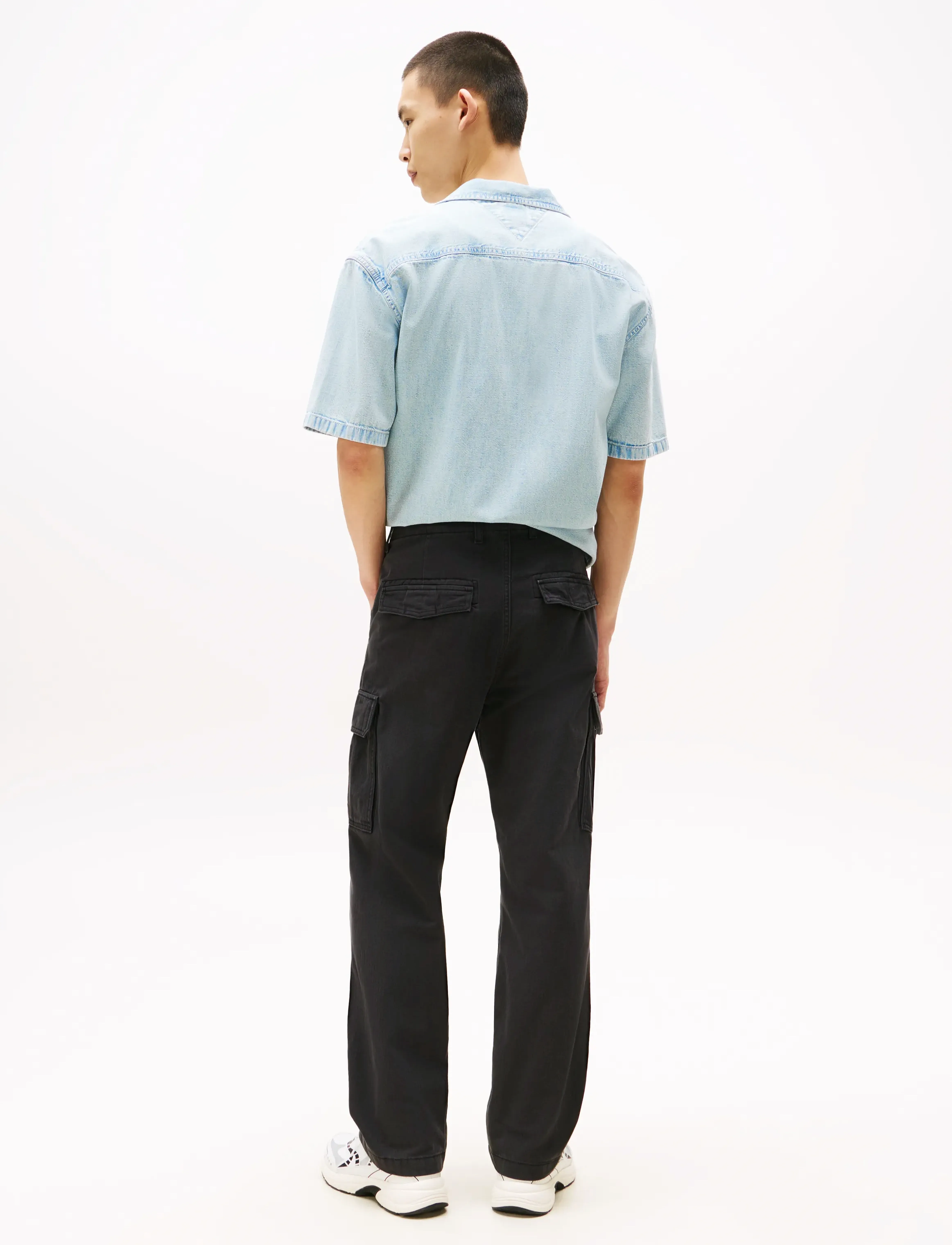 Tommy Jeans - TJM OTIS HERRINGBONE CARGO PANTS - cargohose - black - 3