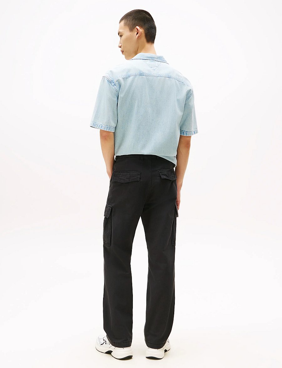 Tommy Jeans - TJM OTIS HERRINGBONE CARGO PANTS - cargo-püksid - black - 3