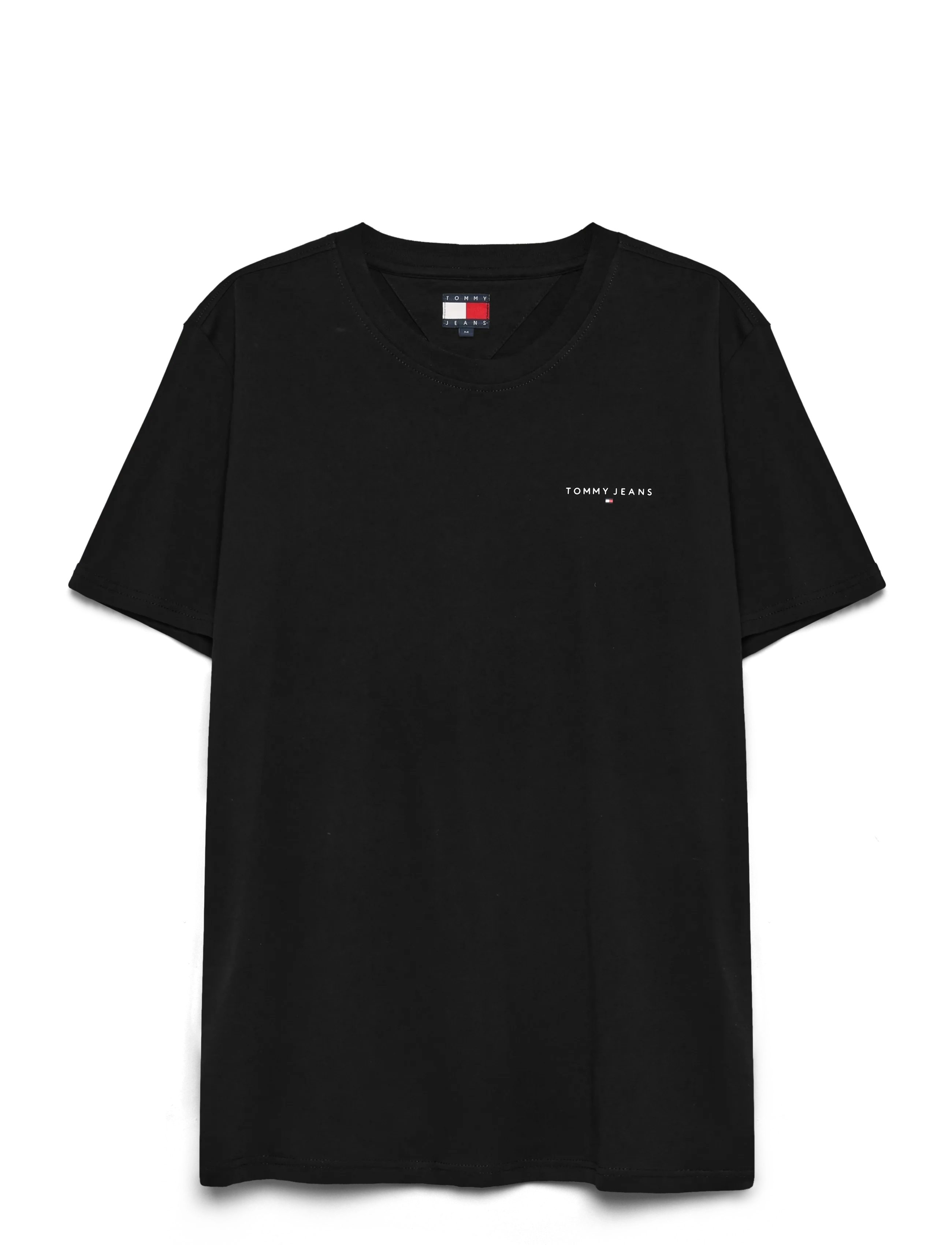 Tommy Jeans - TJM SLIM LINEAR CHEST TEE EXT - kortærmede t-shirts - black - 1
