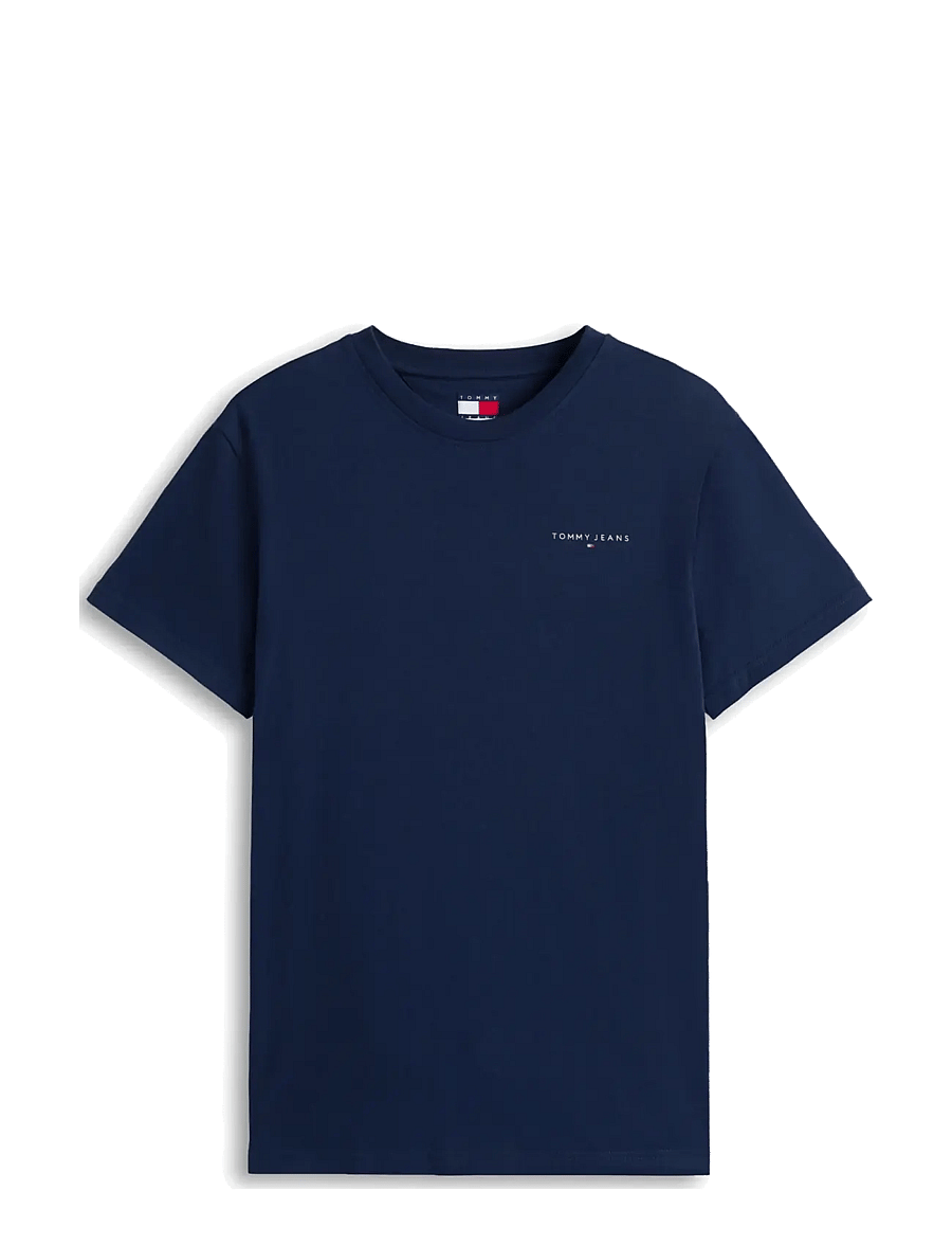 Tommy Jeans - TJM SLIM LINEAR CHEST TEE EXT - lühikeste varrukatega t-särgid - dark blue - 1