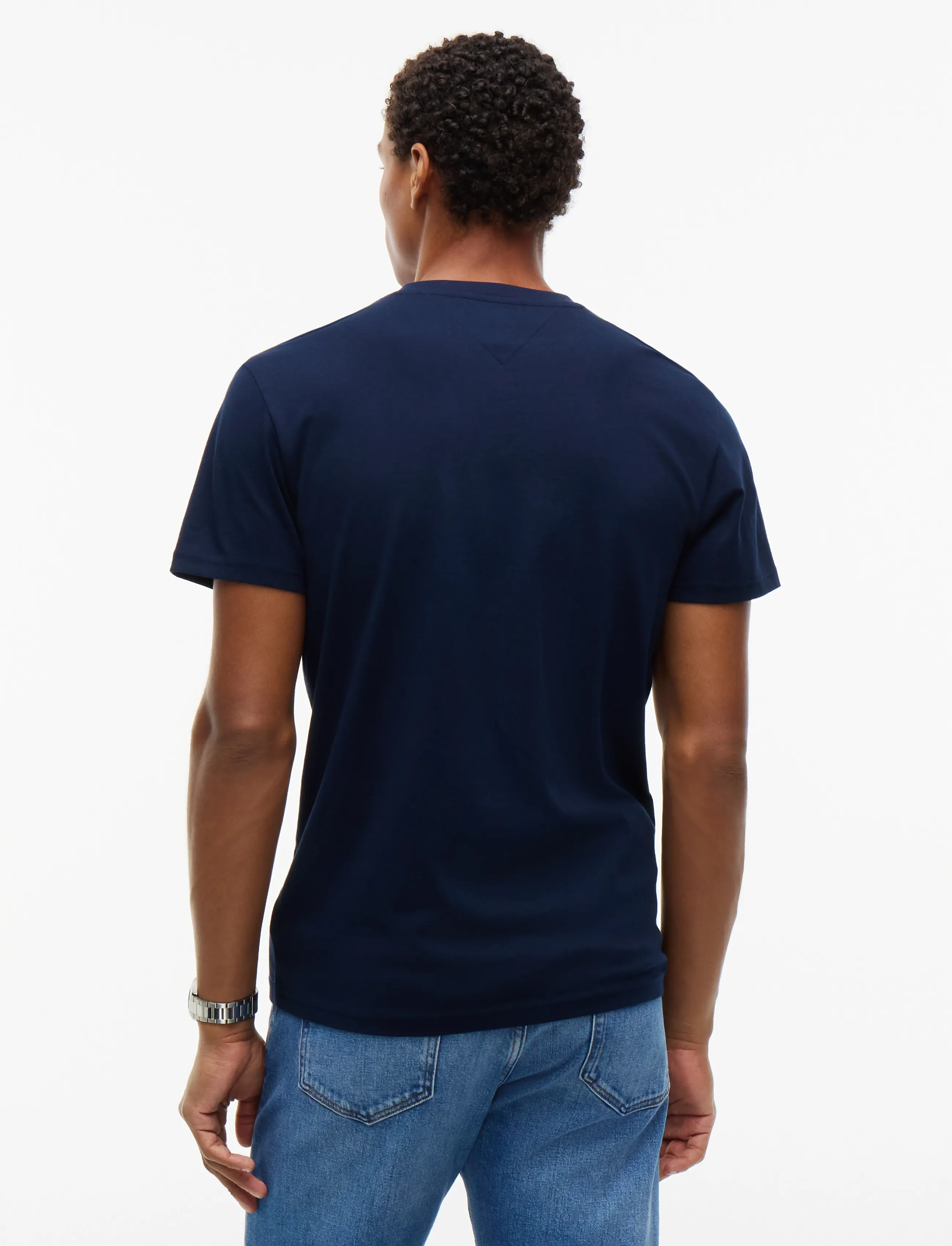Tommy Jeans - TJM SLIM LINEAR CHEST TEE EXT - lühikeste varrukatega t-särgid - dark blue - 2