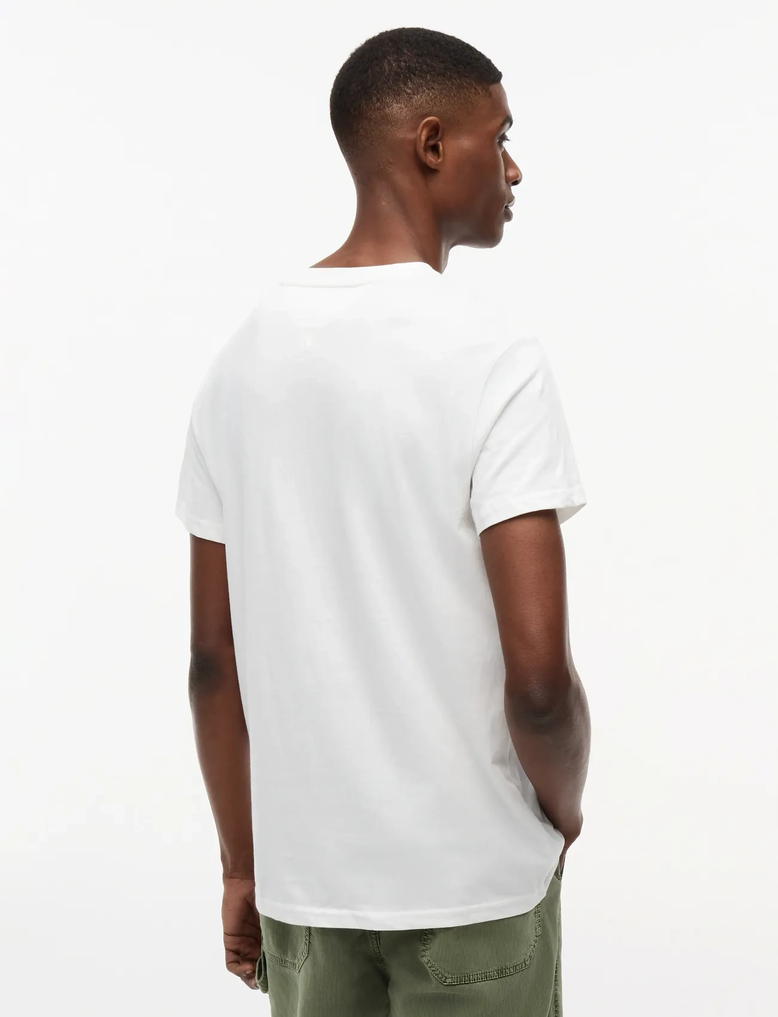 Tommy Jeans - TJM SLIM LINEAR CHEST TEE EXT - lühikeste varrukatega t-särgid - ecru - 3