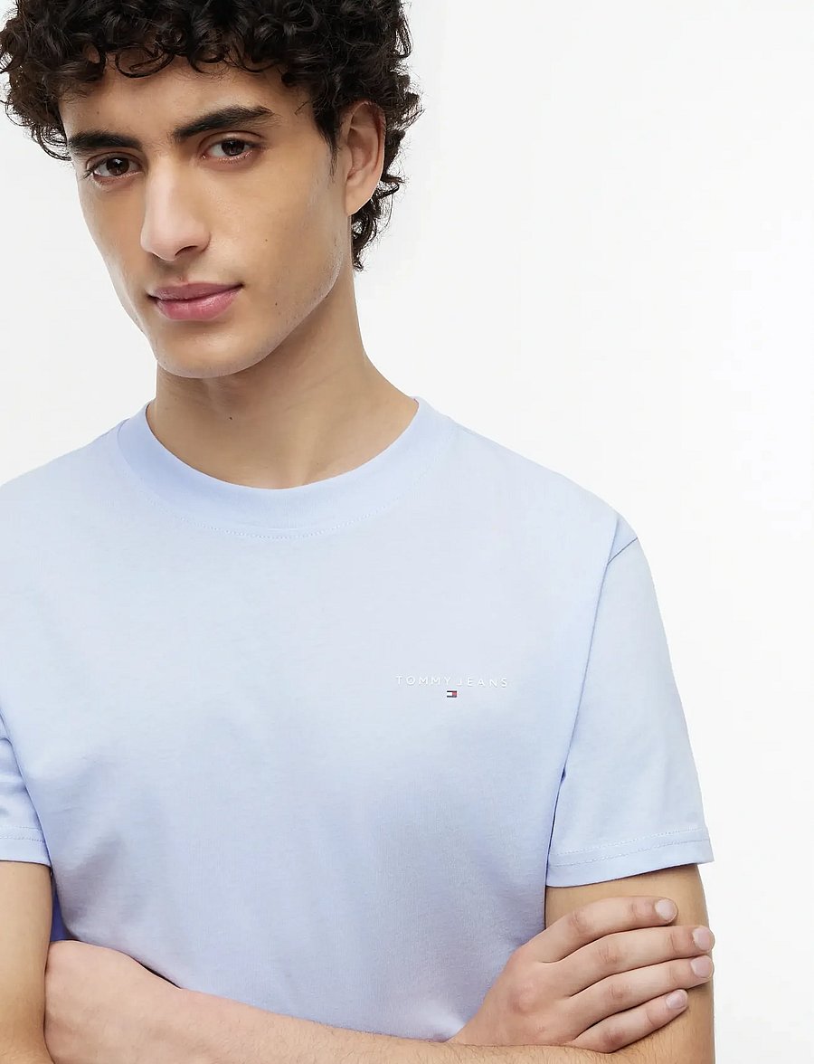 Tommy Jeans - TJM SLIM LINEAR CHEST TEE EXT - kortærmede t-shirts - moonlight iris - 3