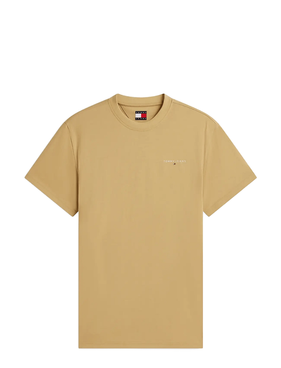 Tommy Jeans - TJM SLIM LINEAR CHEST TEE EXT - krótki rękaw - sandy beige - 1