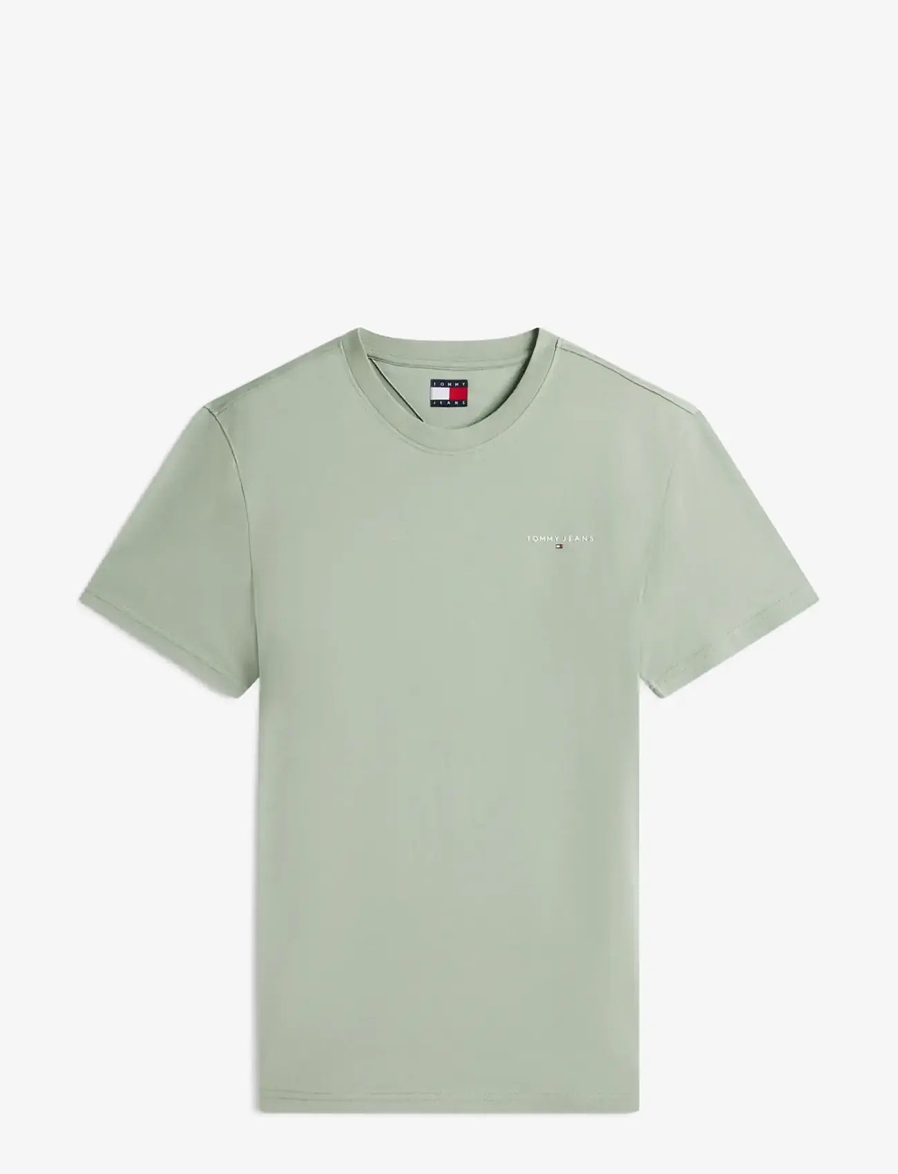 Tommy Jeans - TJM SLIM LINEAR CHEST TEE EXT - kortærmede t-shirts - spring olive - 1