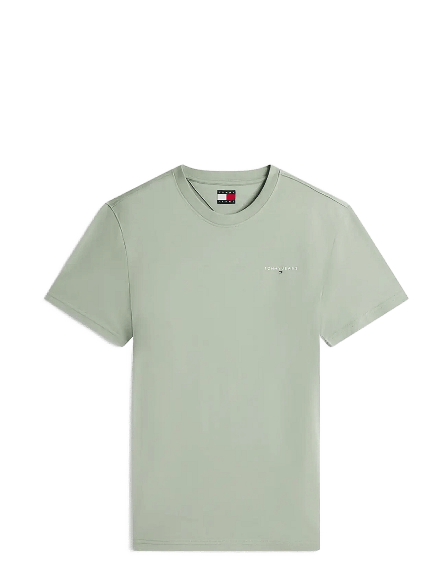 Tommy Jeans - TJM SLIM LINEAR CHEST TEE EXT - lühikeste varrukatega t-särgid - spring olive - 1