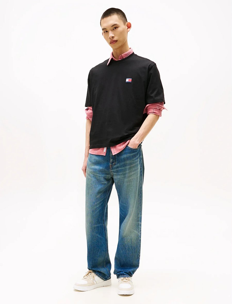 Tommy Jeans - TJM 90S POP COL NW CLSC T EXT - kortærmede t-shirts - black - 2