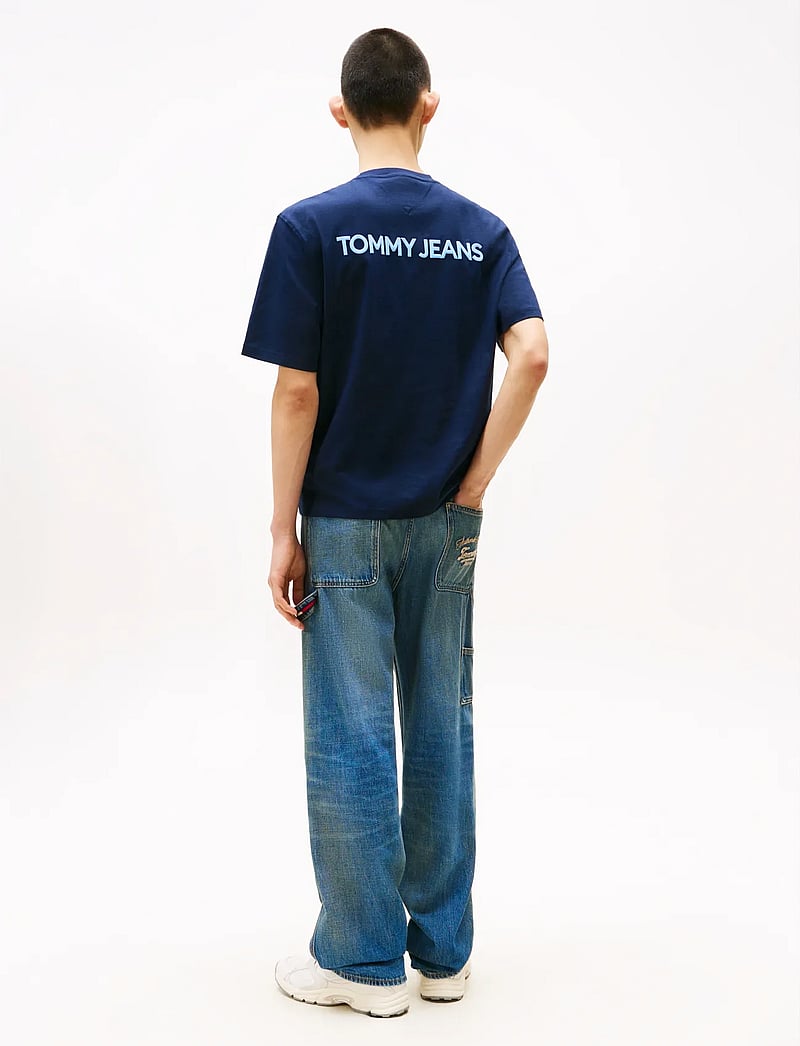 Tommy Jeans - TJM 90S POP COL NW CLSC T EXT - kortärmade t-shirts - dark night navy - 3