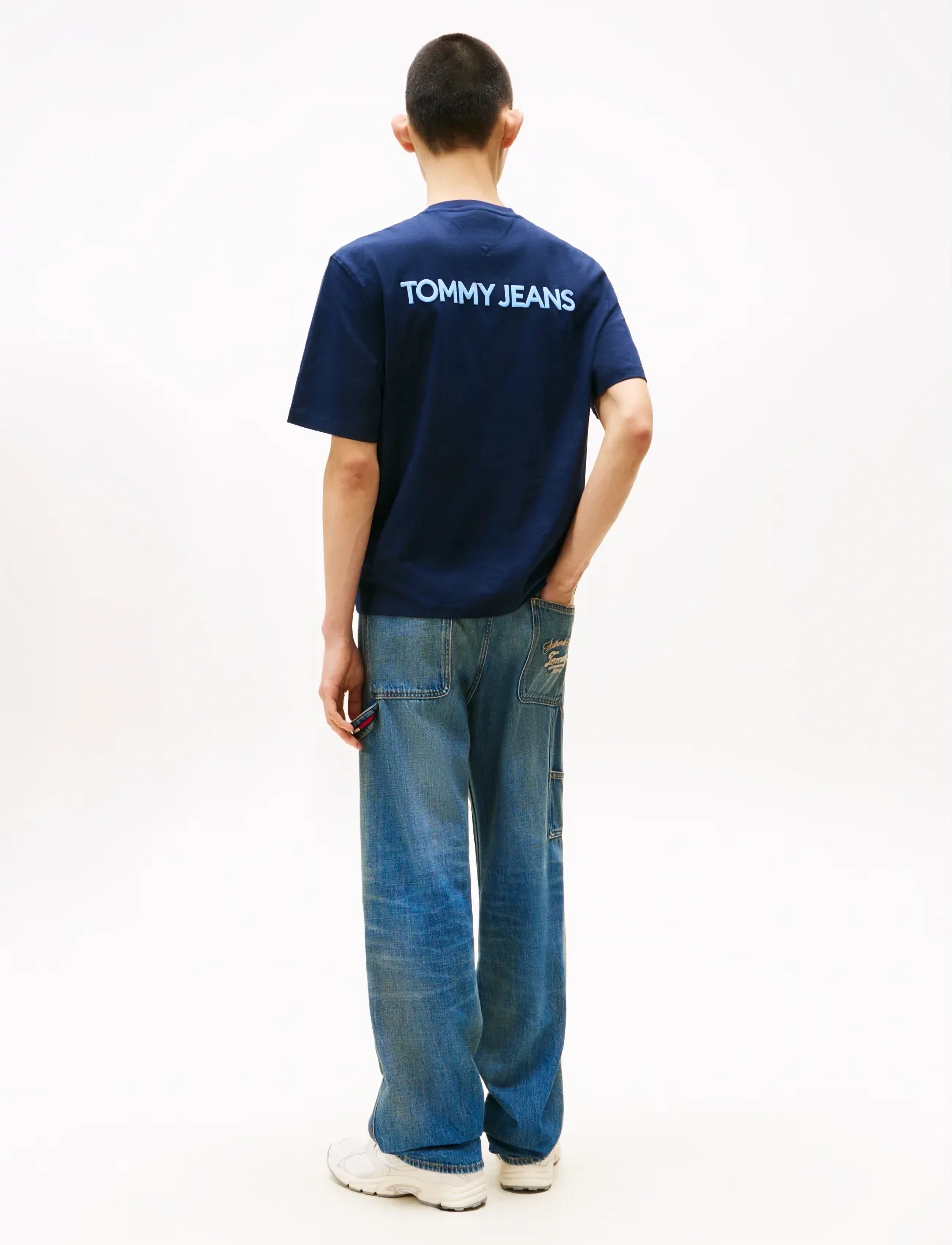Tommy Jeans - TJM 90S POP COL NW CLSC T EXT - short-sleeved t-shirts - dark night navy - 3