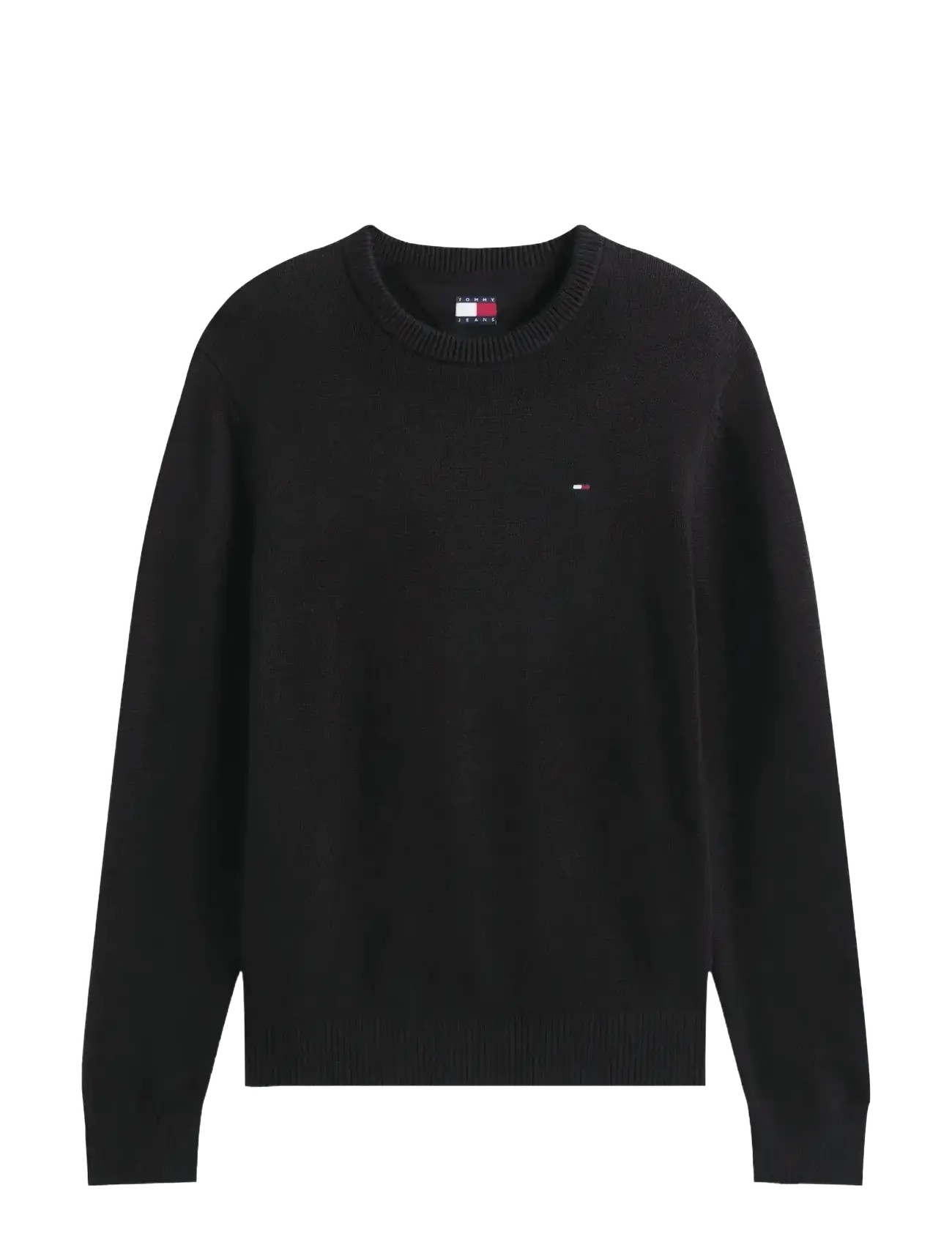 Tommy Jeans TJM SLIM ESS SWEATER EXT - Strik - BLACK / black