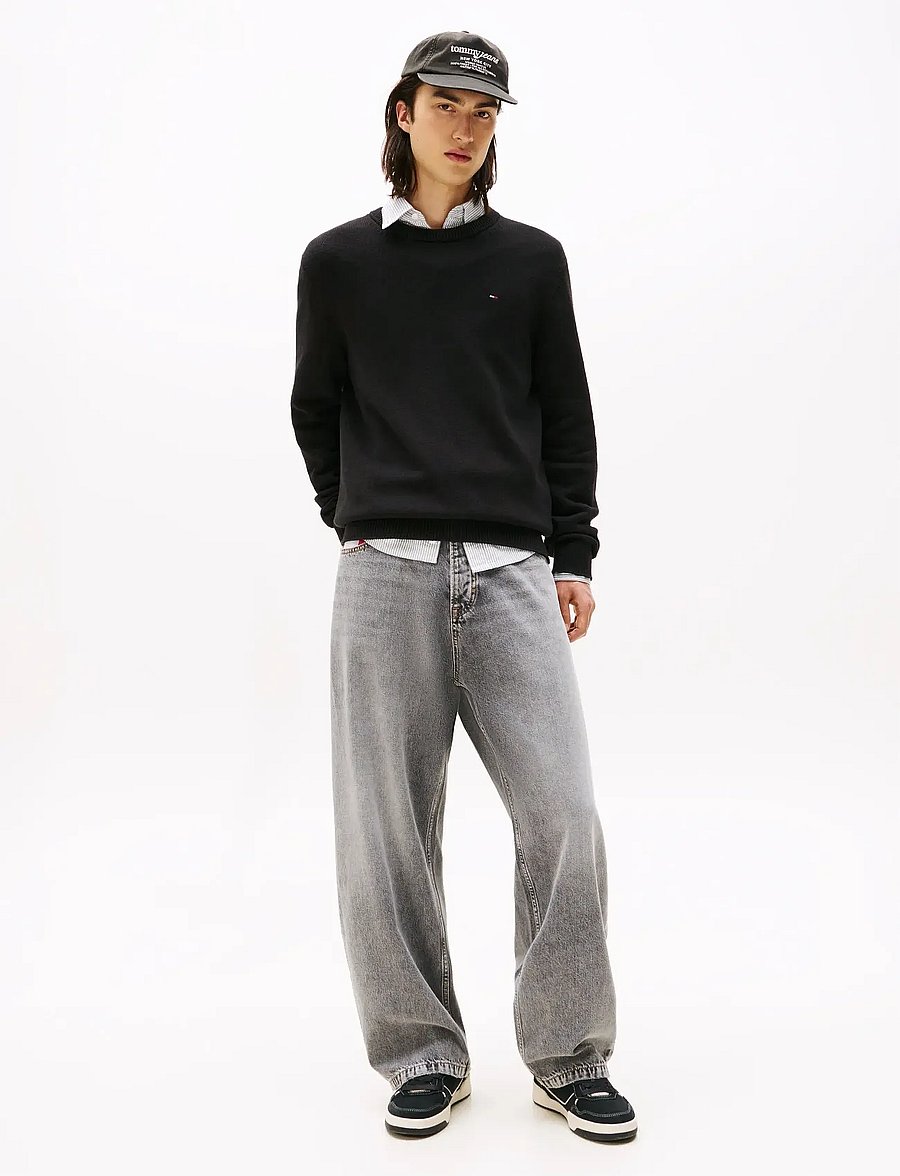 Tommy Jeans - TJM SLIM ESS SWEATER EXT - rundhals - black - 2
