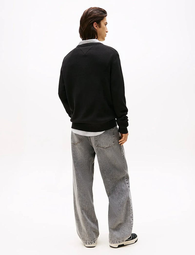 Tommy Jeans - TJM SLIM ESS SWEATER EXT - rundhals - black - 3