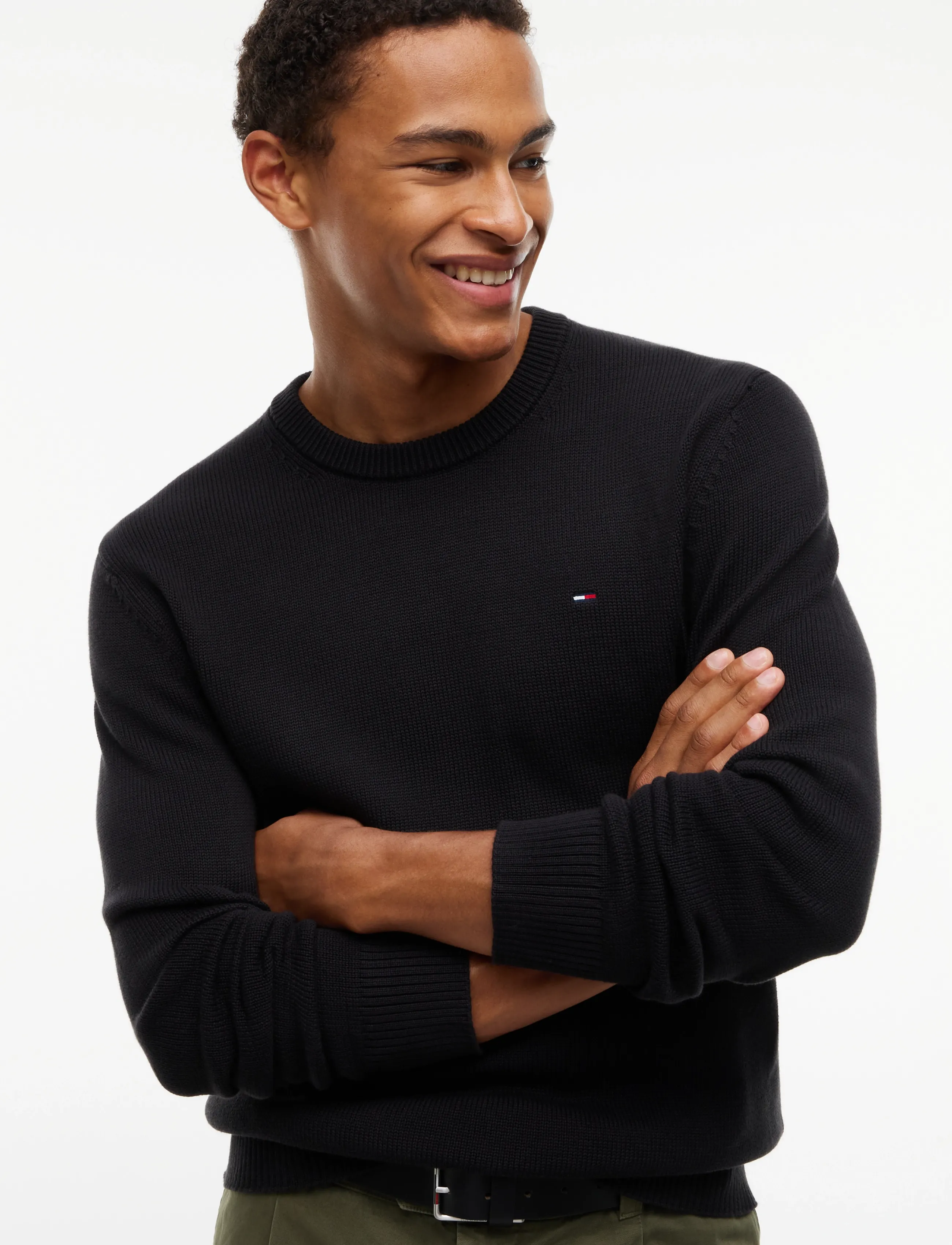 Tommy Jeans - TJM SLIM ESS SWEATER EXT - rundhals - black - 3