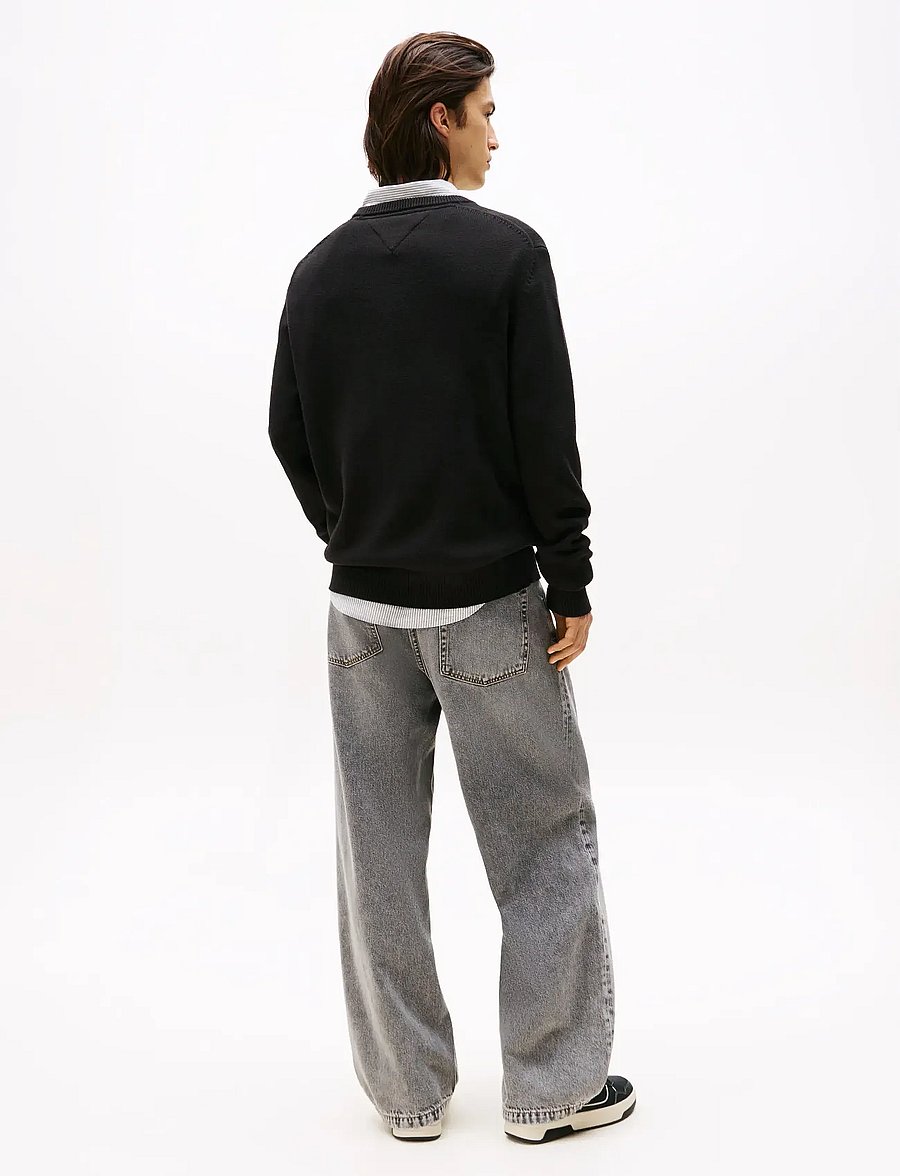 Tommy Jeans - TJM SLIM ESS SWEATER EXT - rundhals - black - 3