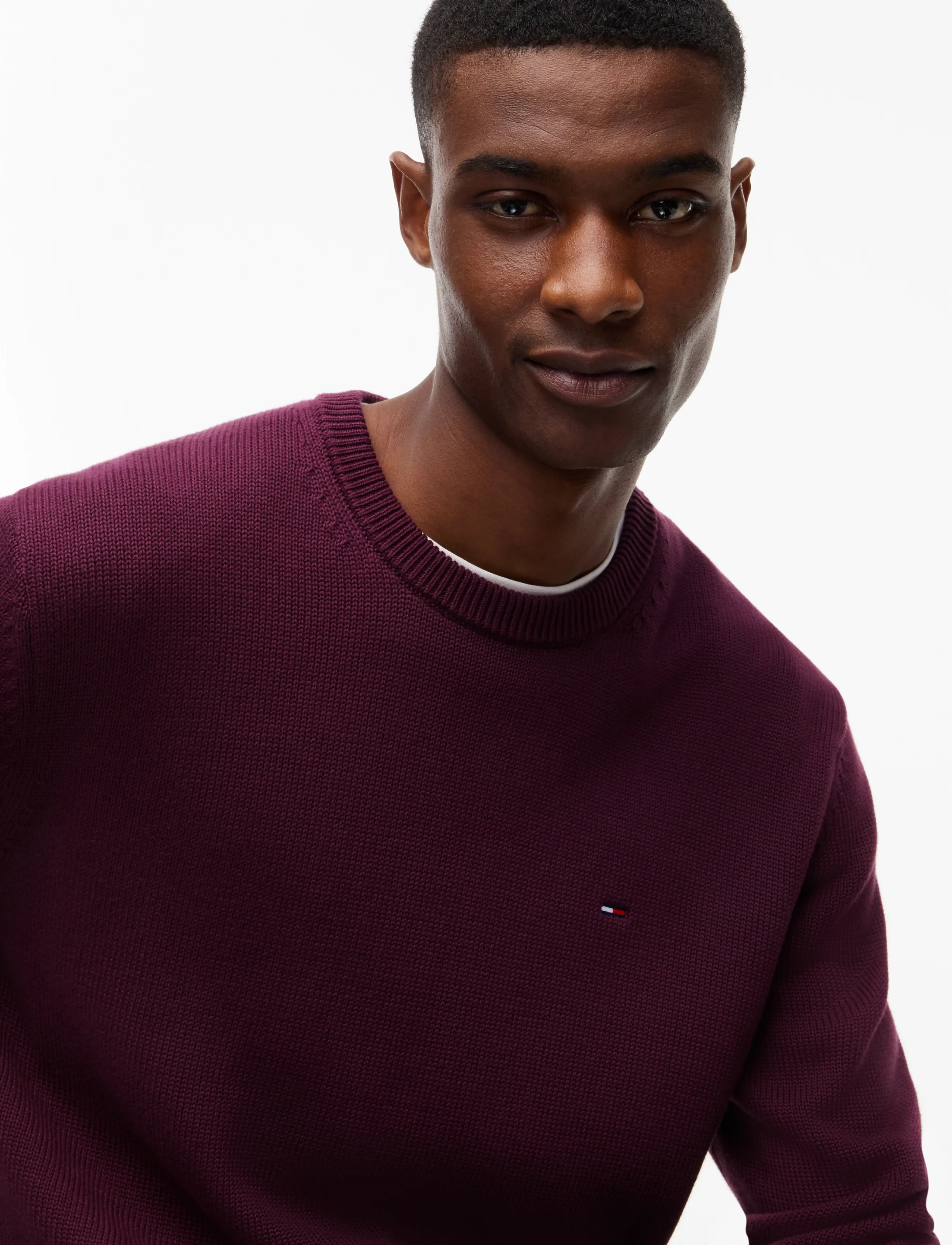 Tommy Jeans - TJM SLIM ESS SWEATER EXT - rundhals - calypso berry - 3