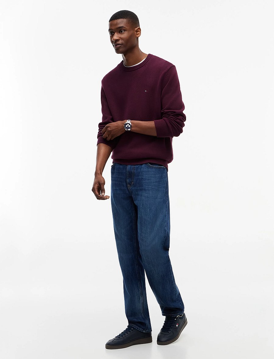 Tommy Jeans - TJM SLIM ESS SWEATER EXT - rundhals - calypso berry - 4