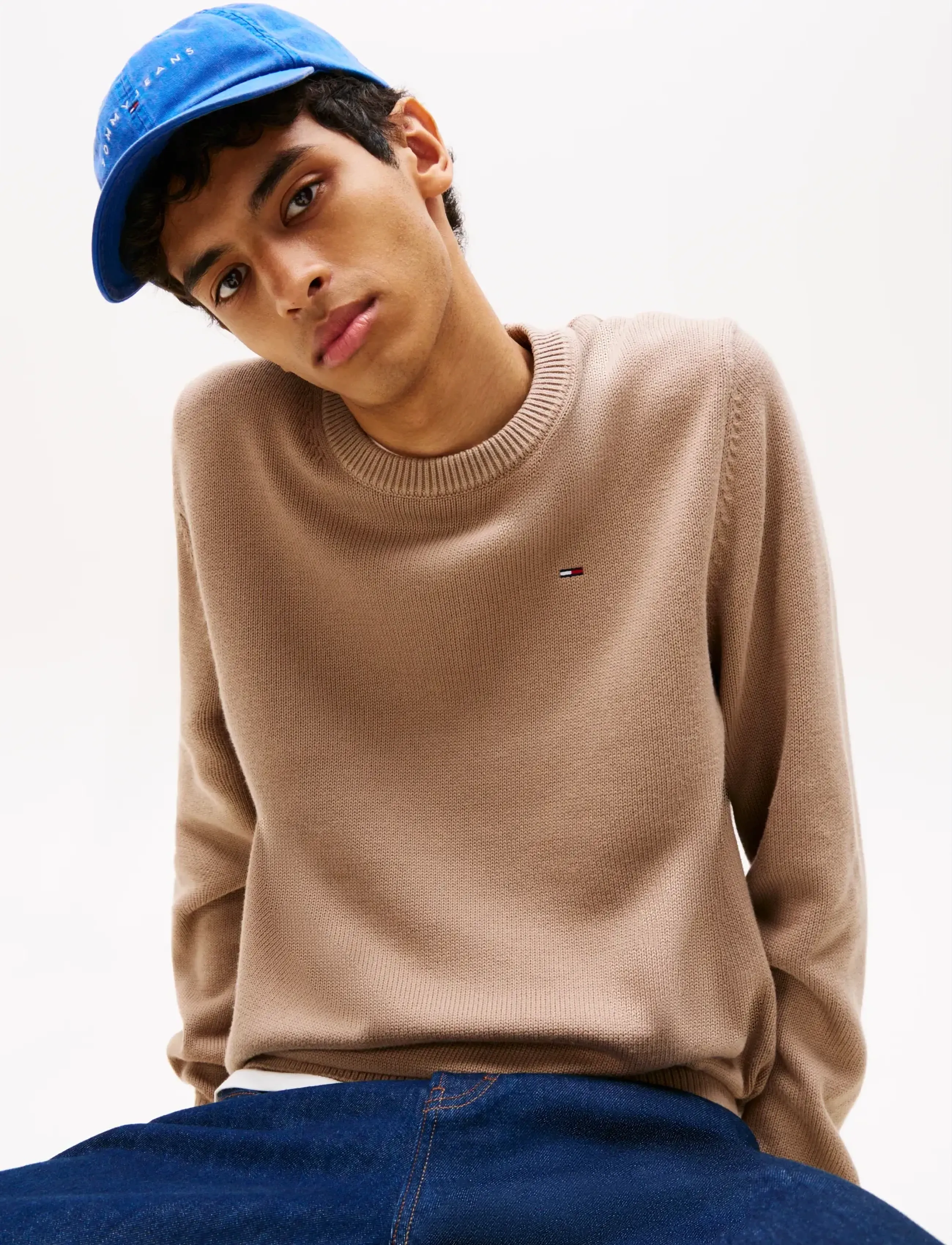 Tommy Jeans - TJM SLIM ESS SWEATER EXT - rundhals - coastal taupe - 4
