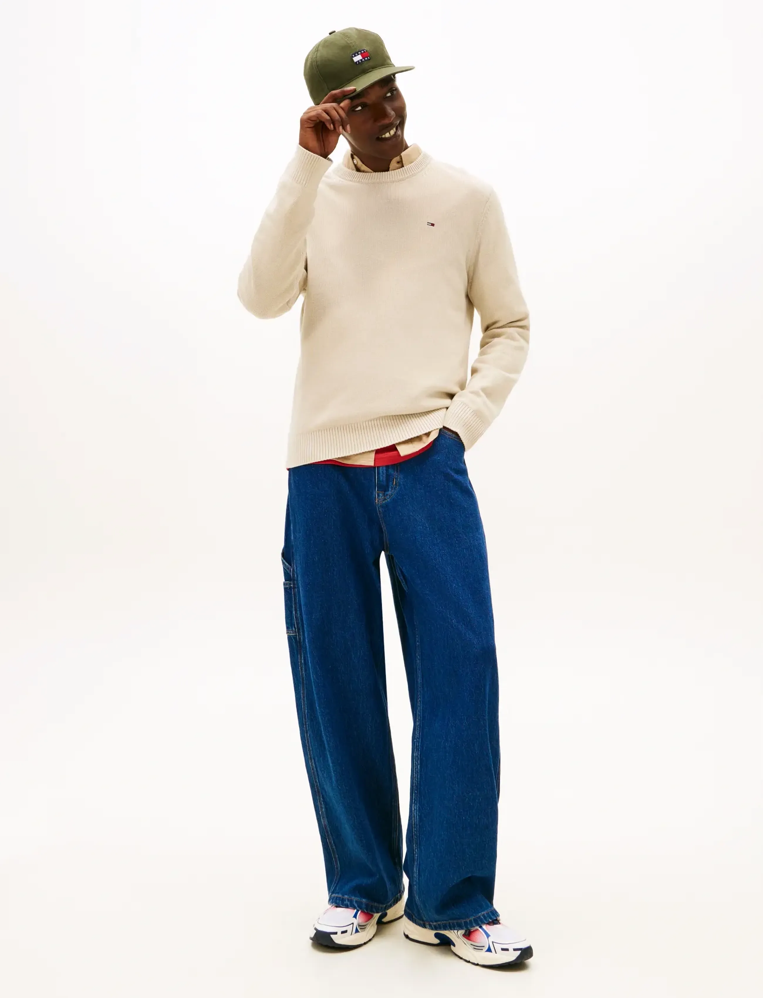 Tommy Jeans - TJM SLIM ESS SWEATER EXT - round necks - gulf sand - 2