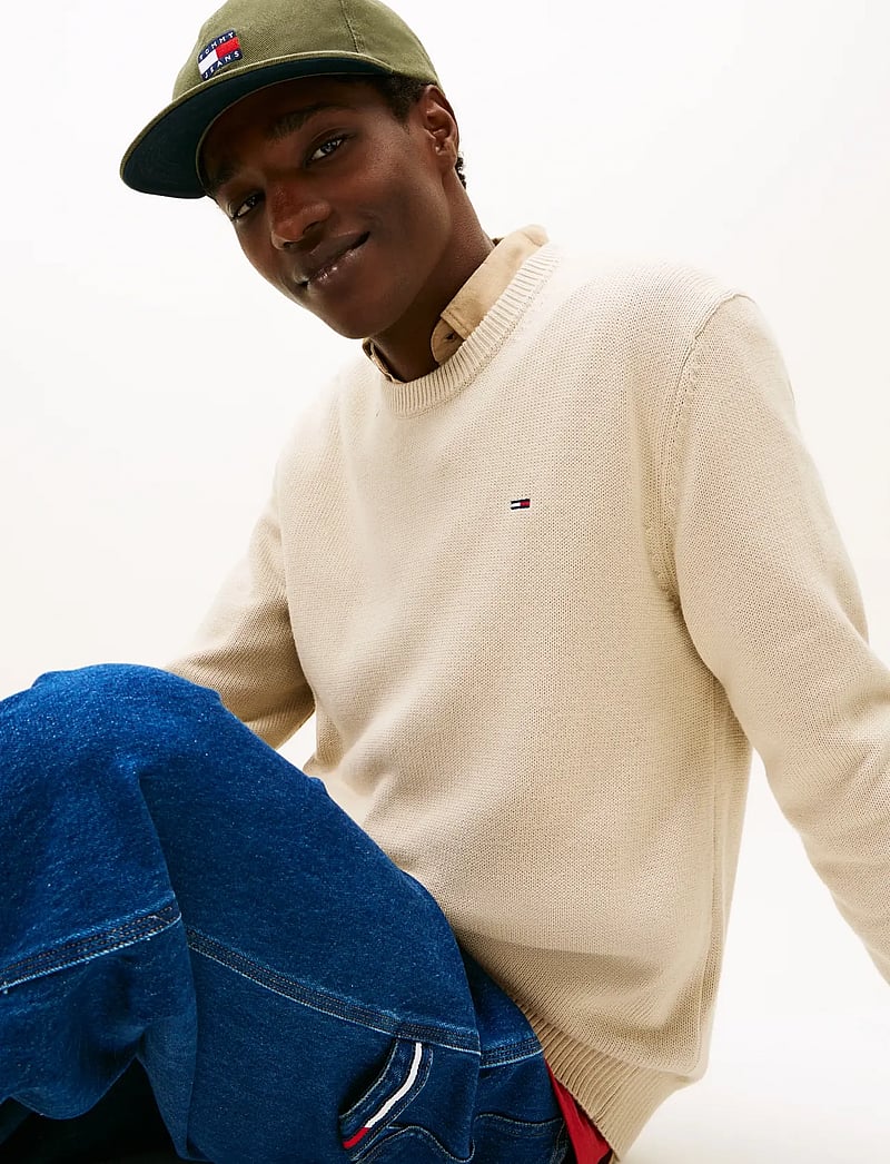 Tommy Jeans - TJM SLIM ESS SWEATER EXT - rund hals - gulf sand - 4