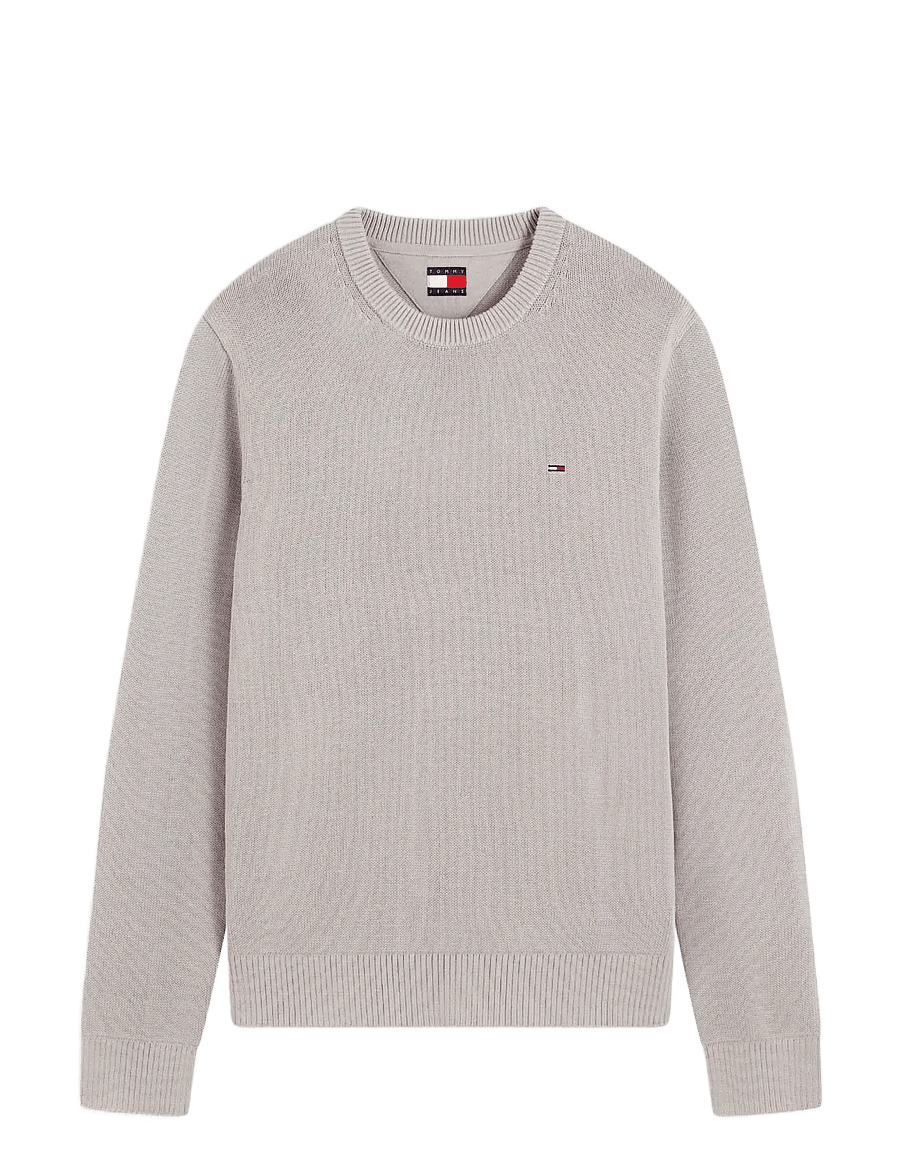 Tommy Jeans - TJM SLIM ESS SWEATER EXT - rund hals - limestone dust - 1