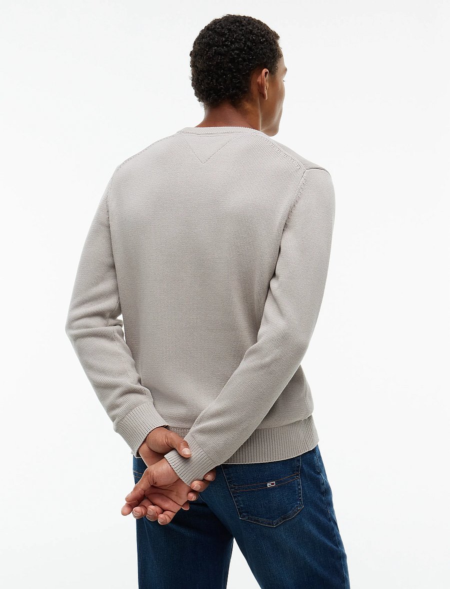 Tommy Jeans - TJM SLIM ESS SWEATER EXT - rund hals - limestone dust - 2
