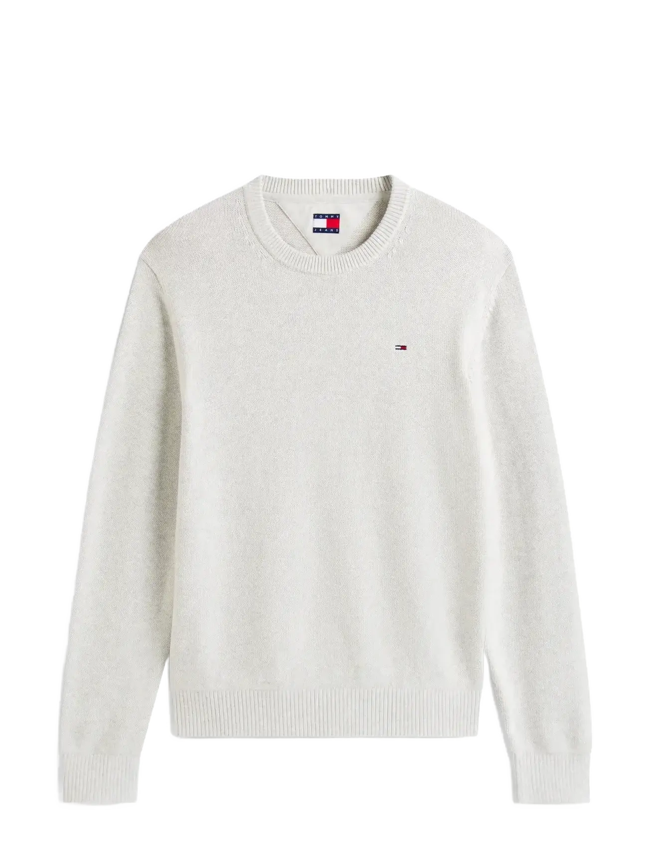 Tommy Jeans TJM SLIM ESS SWEATER EXT - Strik - LT GREY HTR / grey