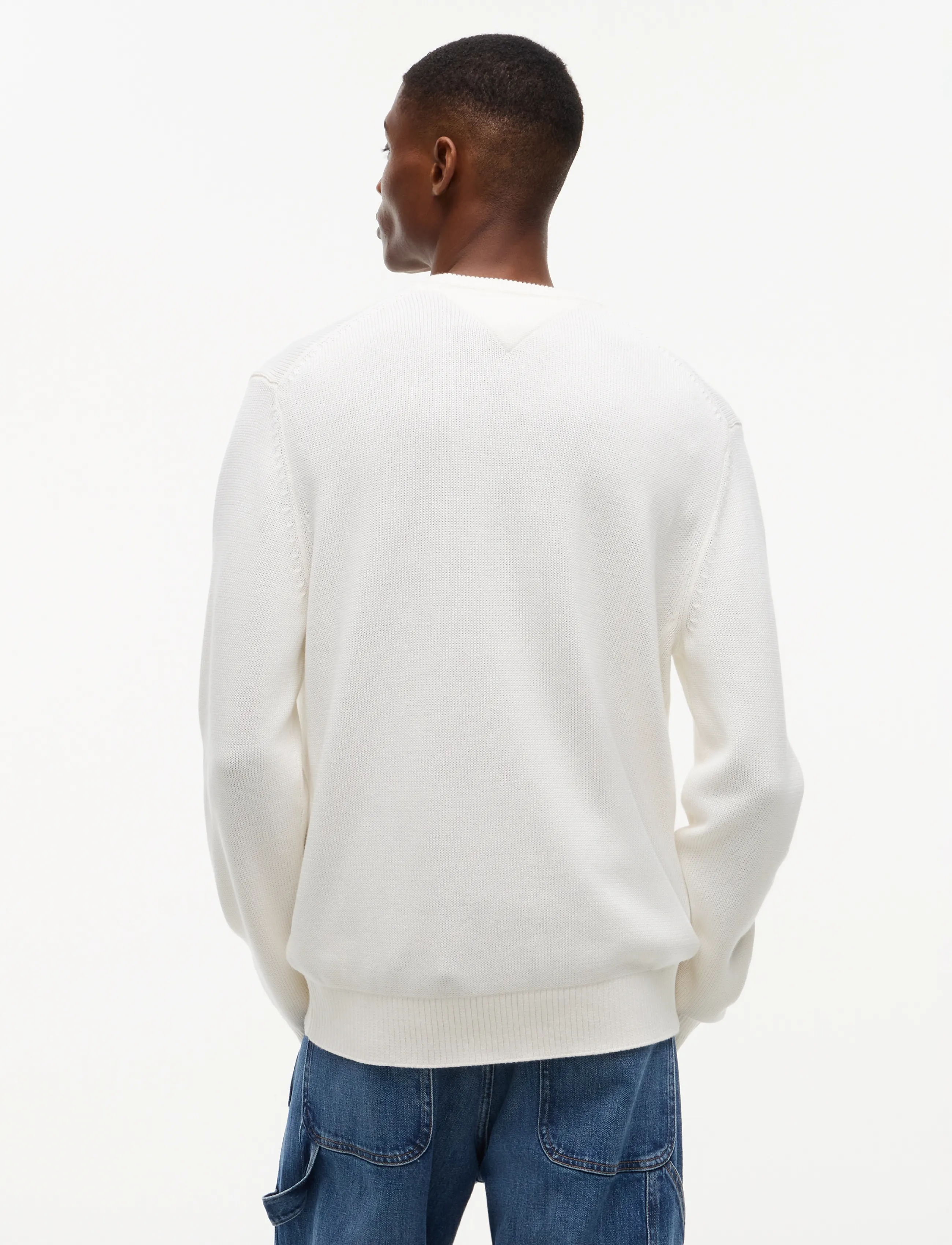 Tommy Jeans - TJM SLIM ESS SWEATER EXT - rund hals - off white - 2