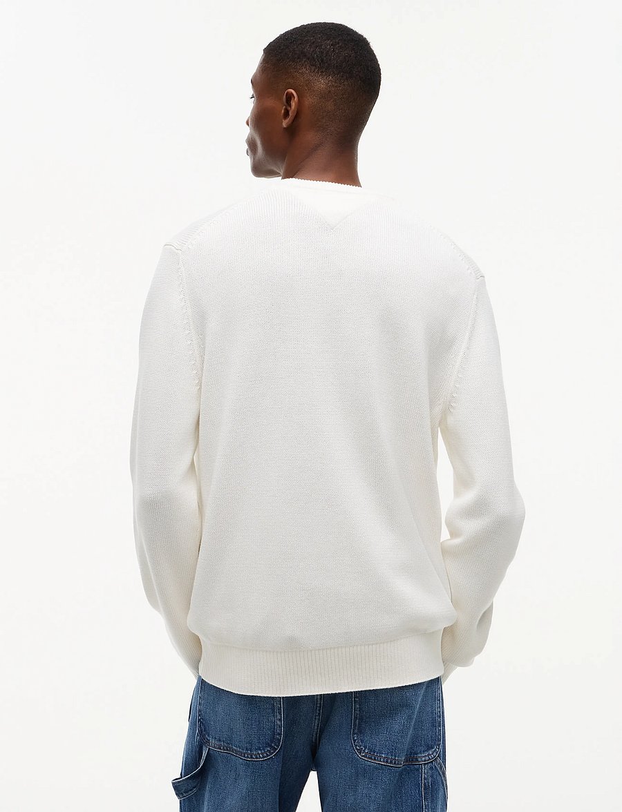 Tommy Jeans - TJM SLIM ESS SWEATER EXT - rund hals - off white - 2