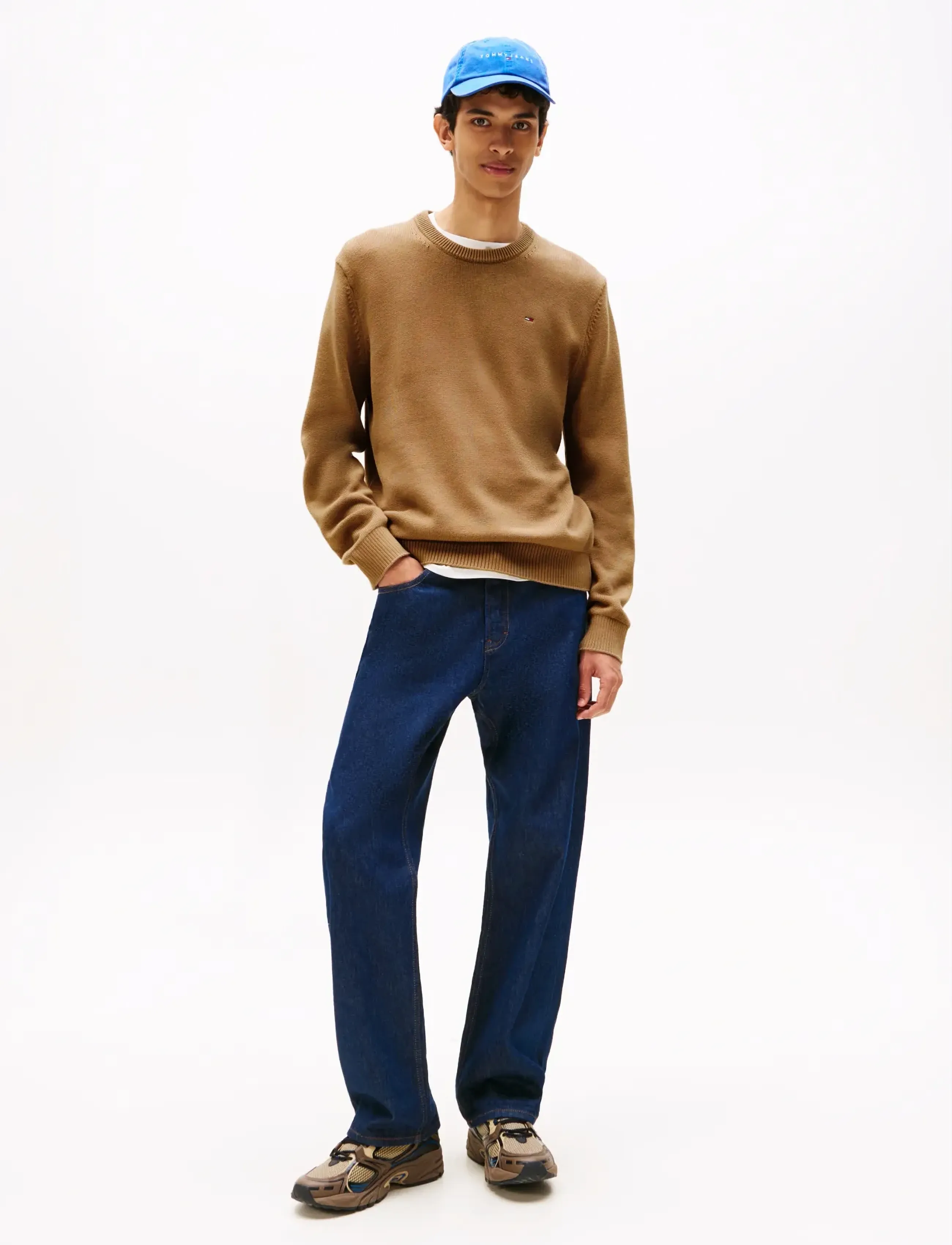 Tommy Jeans - TJM SLIM ESS SWEATER EXT - ronde hals - pecan nut - 2
