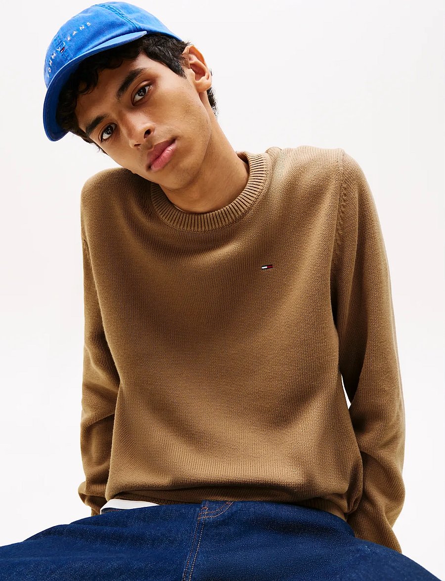 Tommy Jeans - TJM SLIM ESS SWEATER EXT - rundhals - pecan nut - 5
