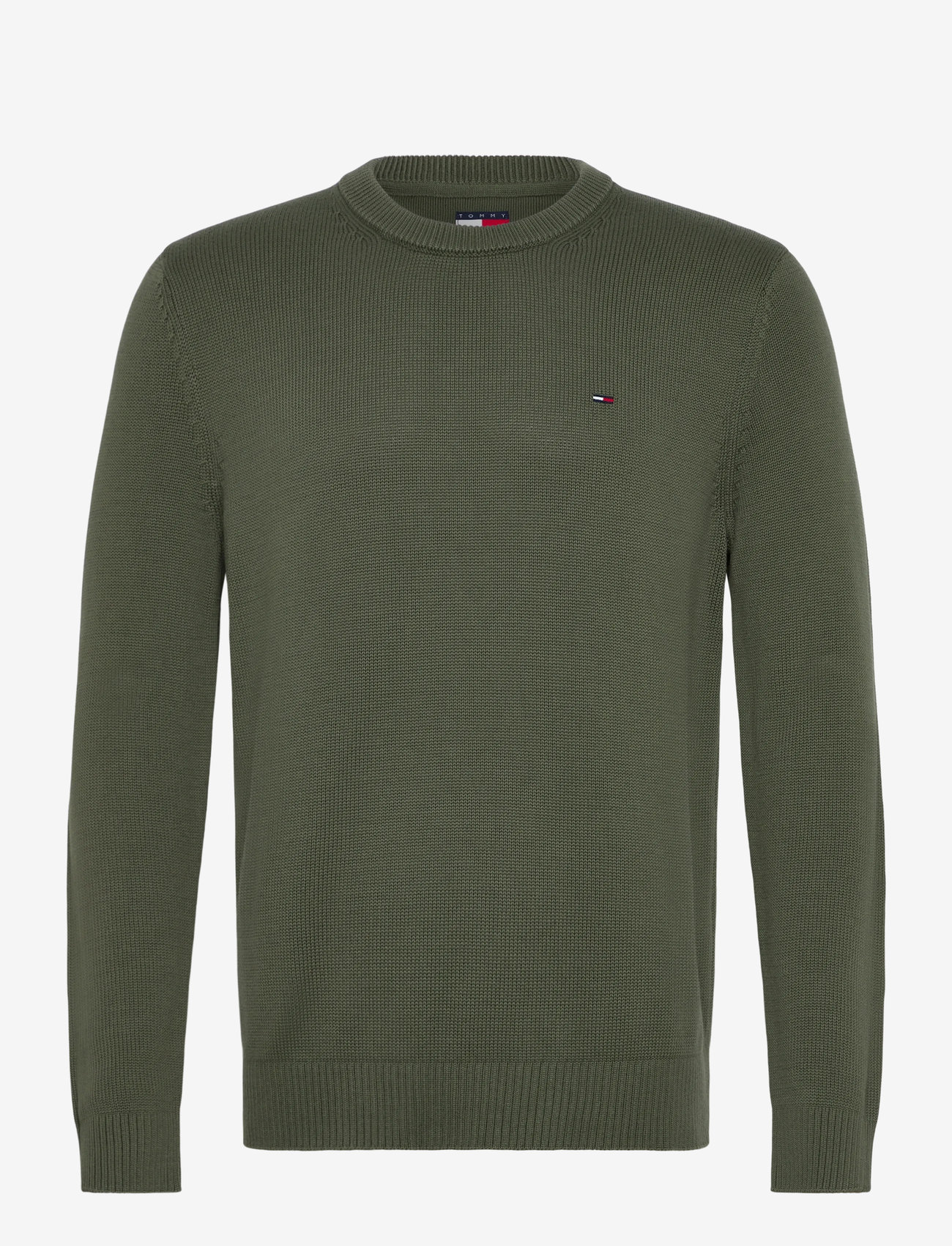 Tommy Jeans - TJM SLIM ESS SWEATER EXT - round necks - pewter green - 1