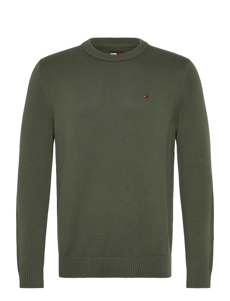 Tommy Jeans - TJM SLIM ESS SWEATER EXT - rund hals - pewter green - 1