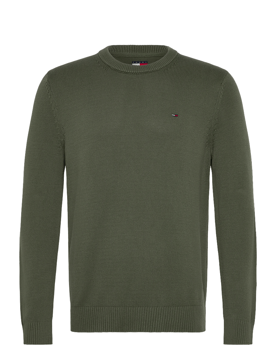 Tommy Jeans - TJM SLIM ESS SWEATER EXT - rundhals - pewter green - 1
