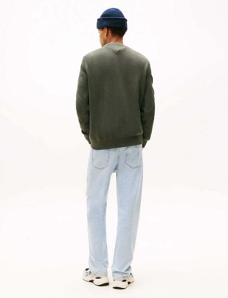 Tommy Jeans - TJM SLIM ESS SWEATER EXT - rund hals - pewter green - 4