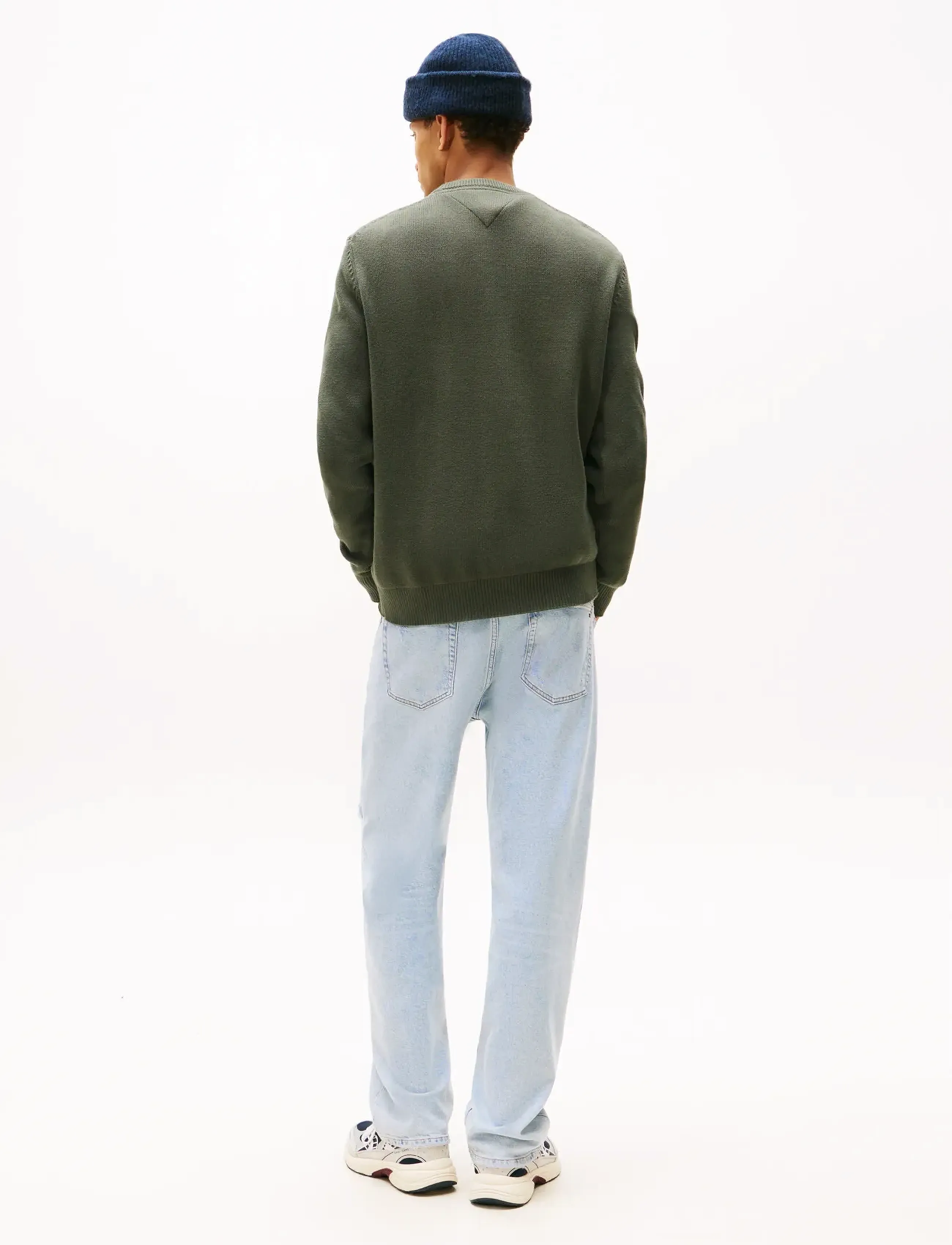Tommy Jeans - TJM SLIM ESS SWEATER EXT - rundhalsad - pewter green - 4