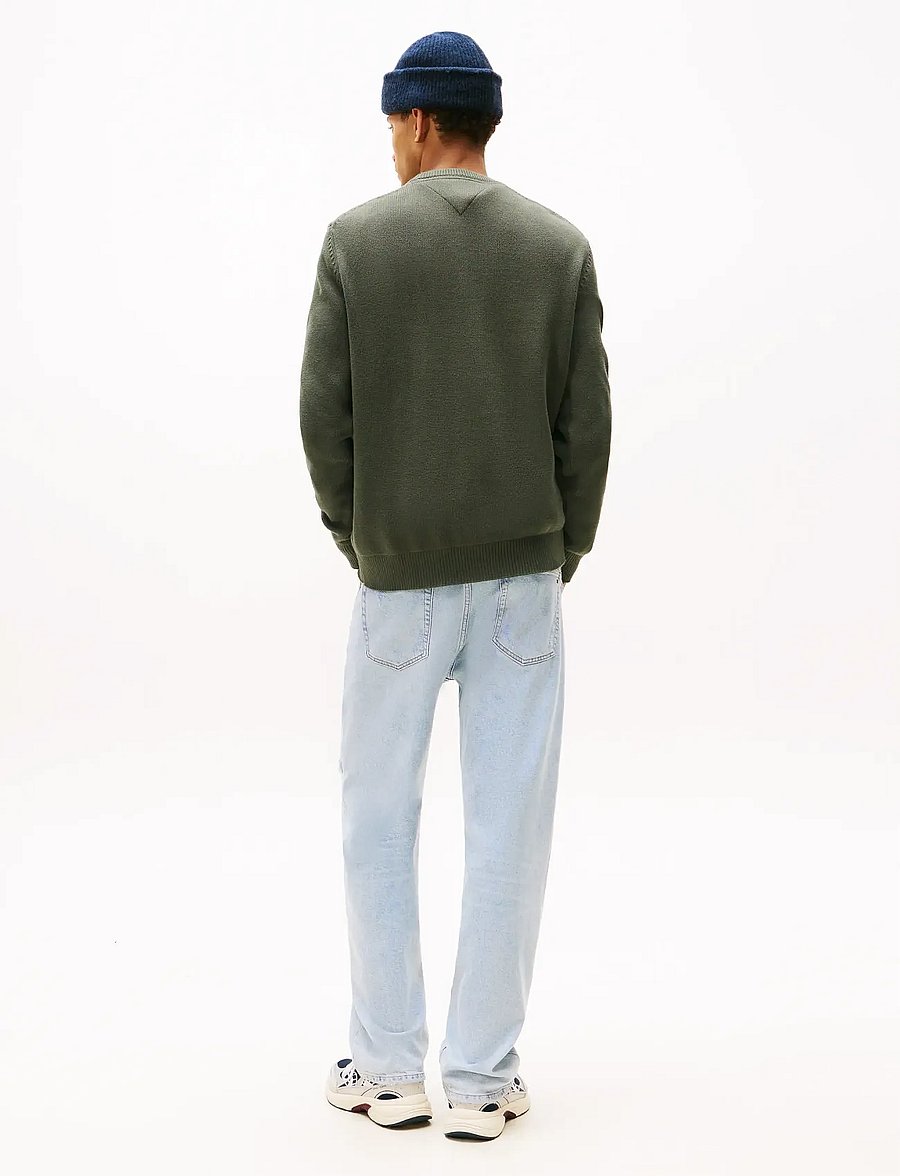 Tommy Jeans - TJM SLIM ESS SWEATER EXT - rundhals - pewter green - 4