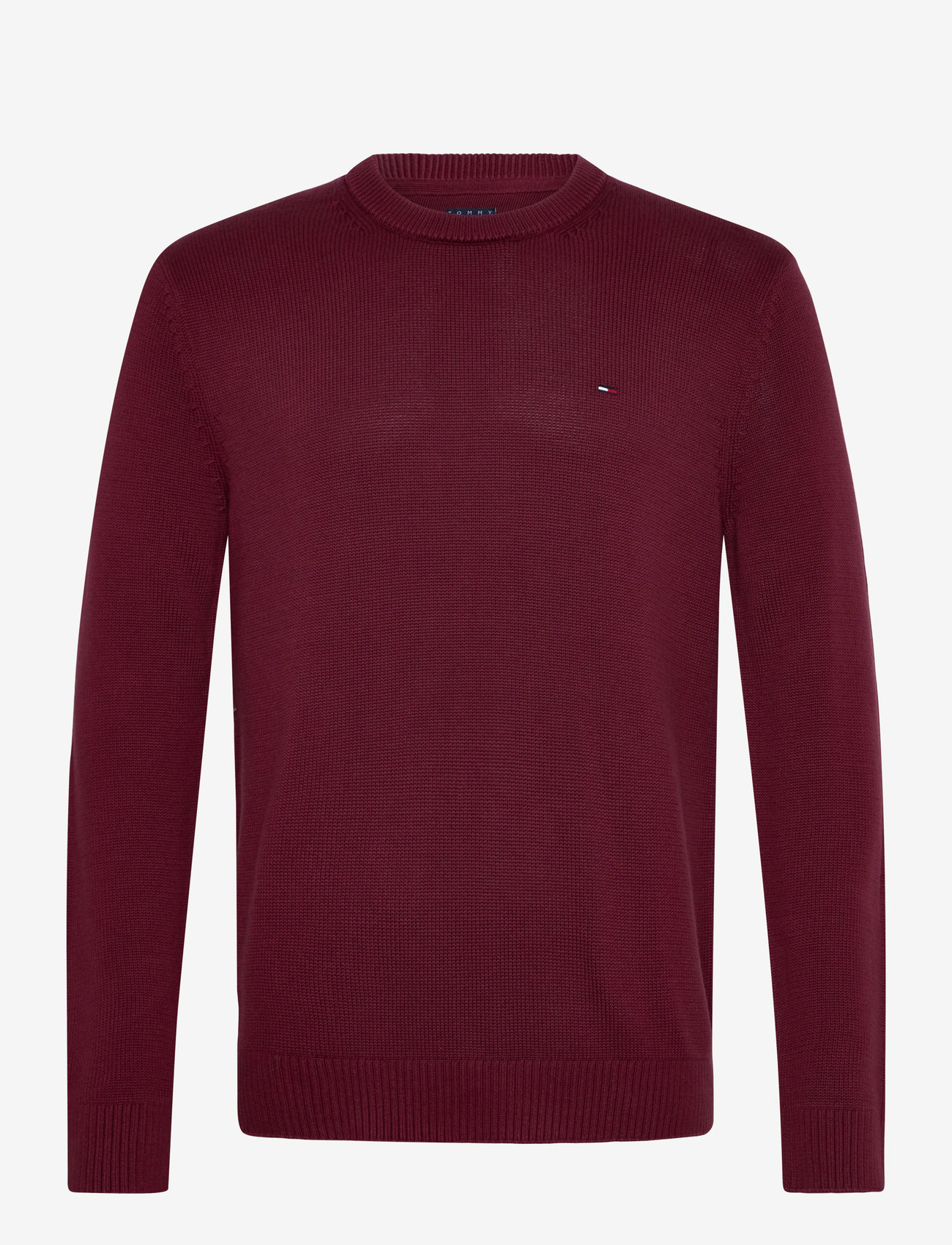 Tommy Jeans - TJM SLIM ESS SWEATER EXT - rund hals - red wine - 1
