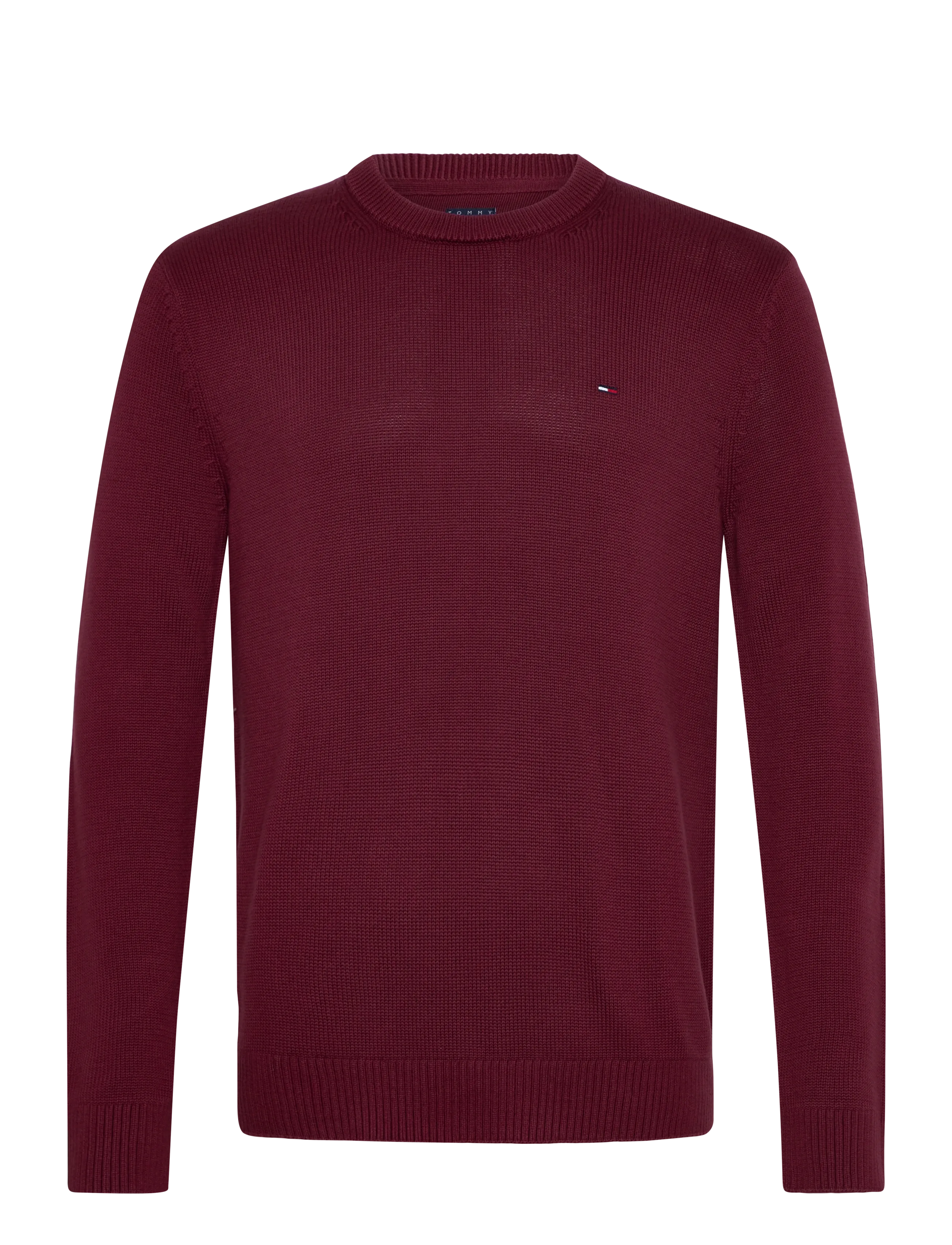 Tommy Jeans TJM SLIM ESS SWEATER EXT - Strik - RED WINE / burgundy