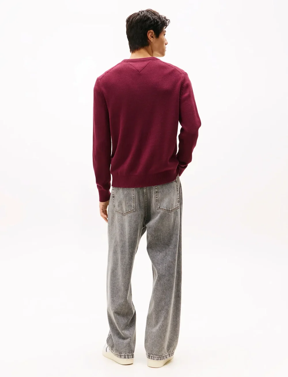 Tommy Jeans - TJM SLIM ESS SWEATER EXT - rundhals - red wine - 4