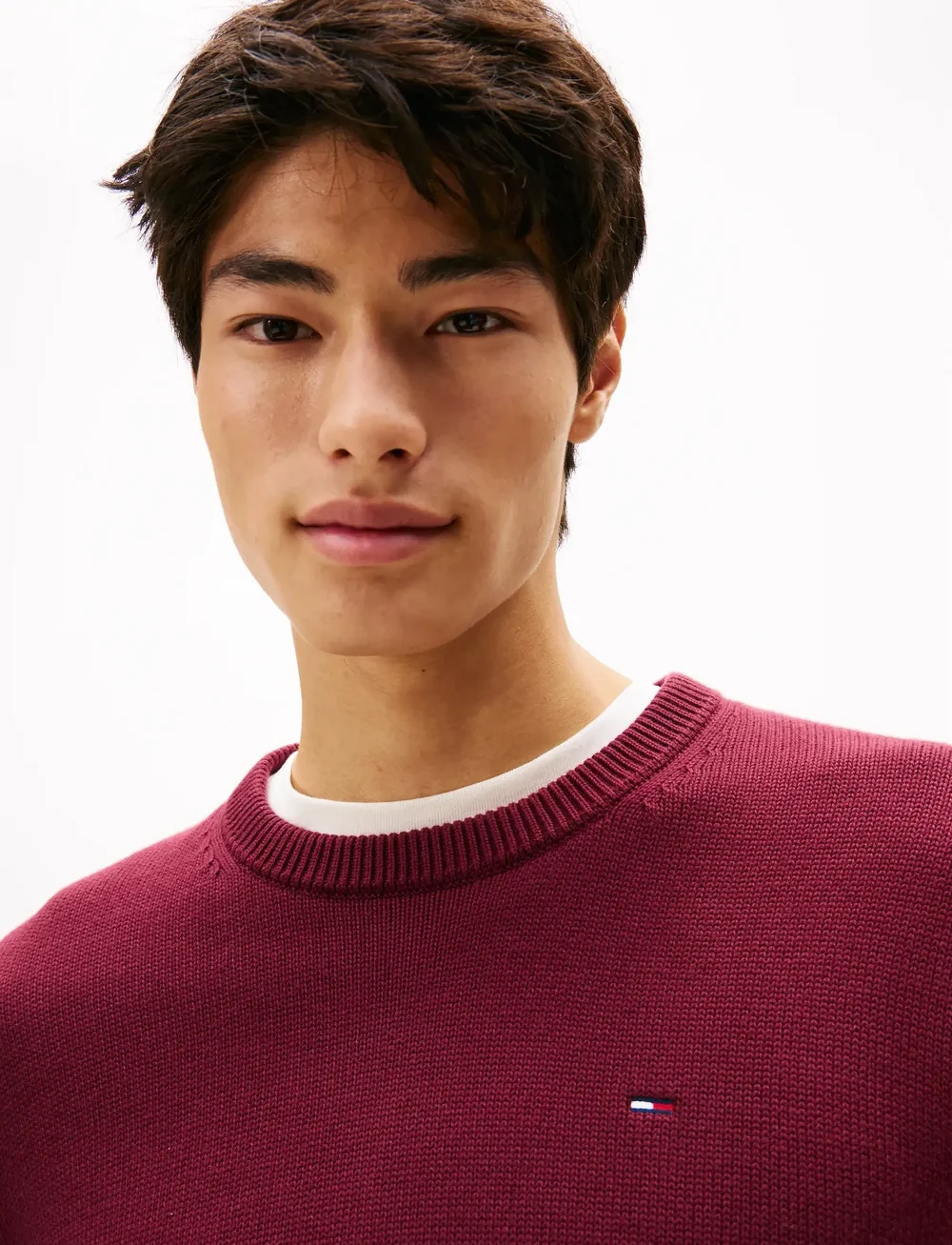 Tommy Jeans - TJM SLIM ESS SWEATER EXT - rundhals - red wine - 5