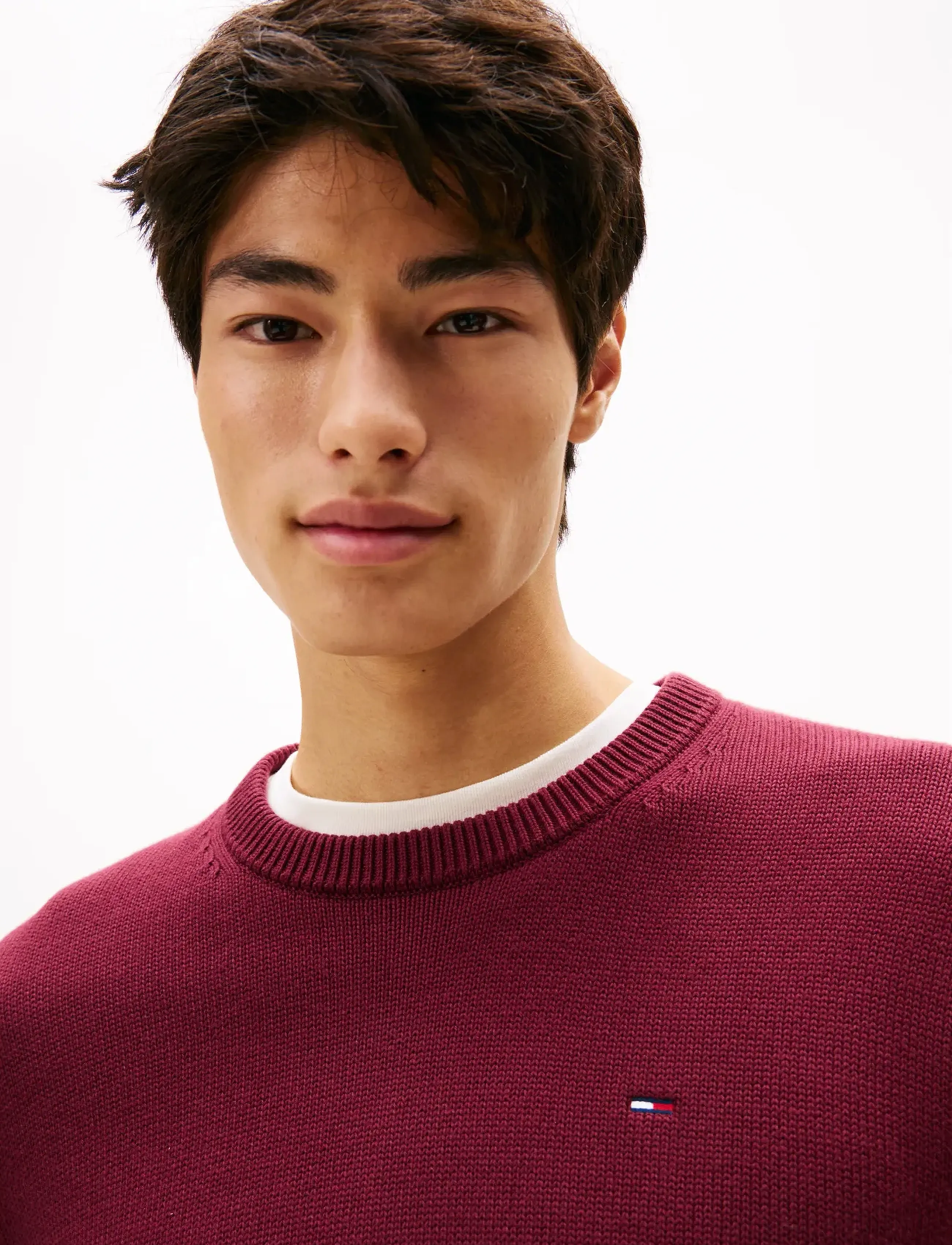 Tommy Jeans - TJM SLIM ESS SWEATER EXT - rundhals - red wine - 5