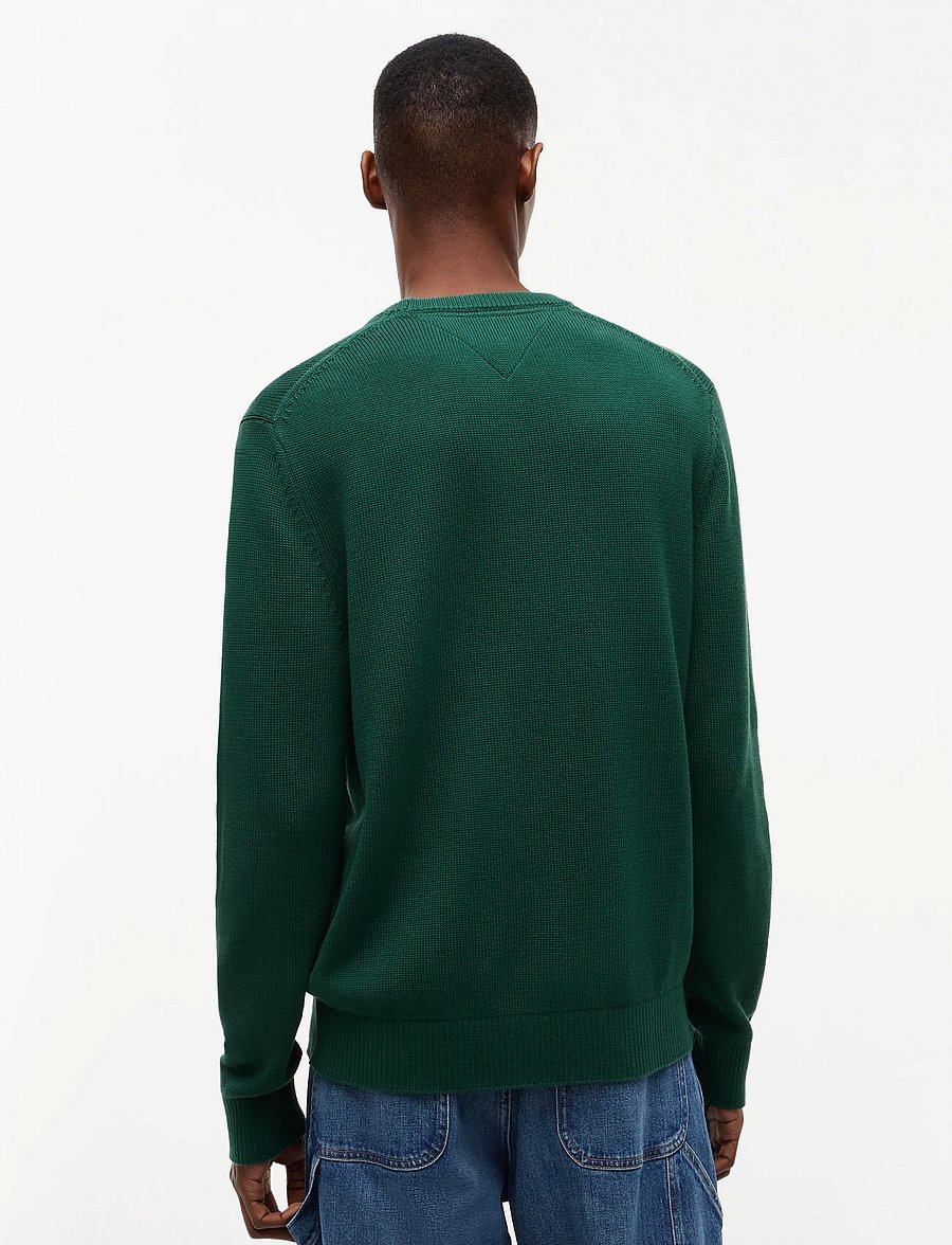 Tommy Jeans - TJM SLIM ESS SWEATER EXT - Ümara kaelusega - velvet green - 2