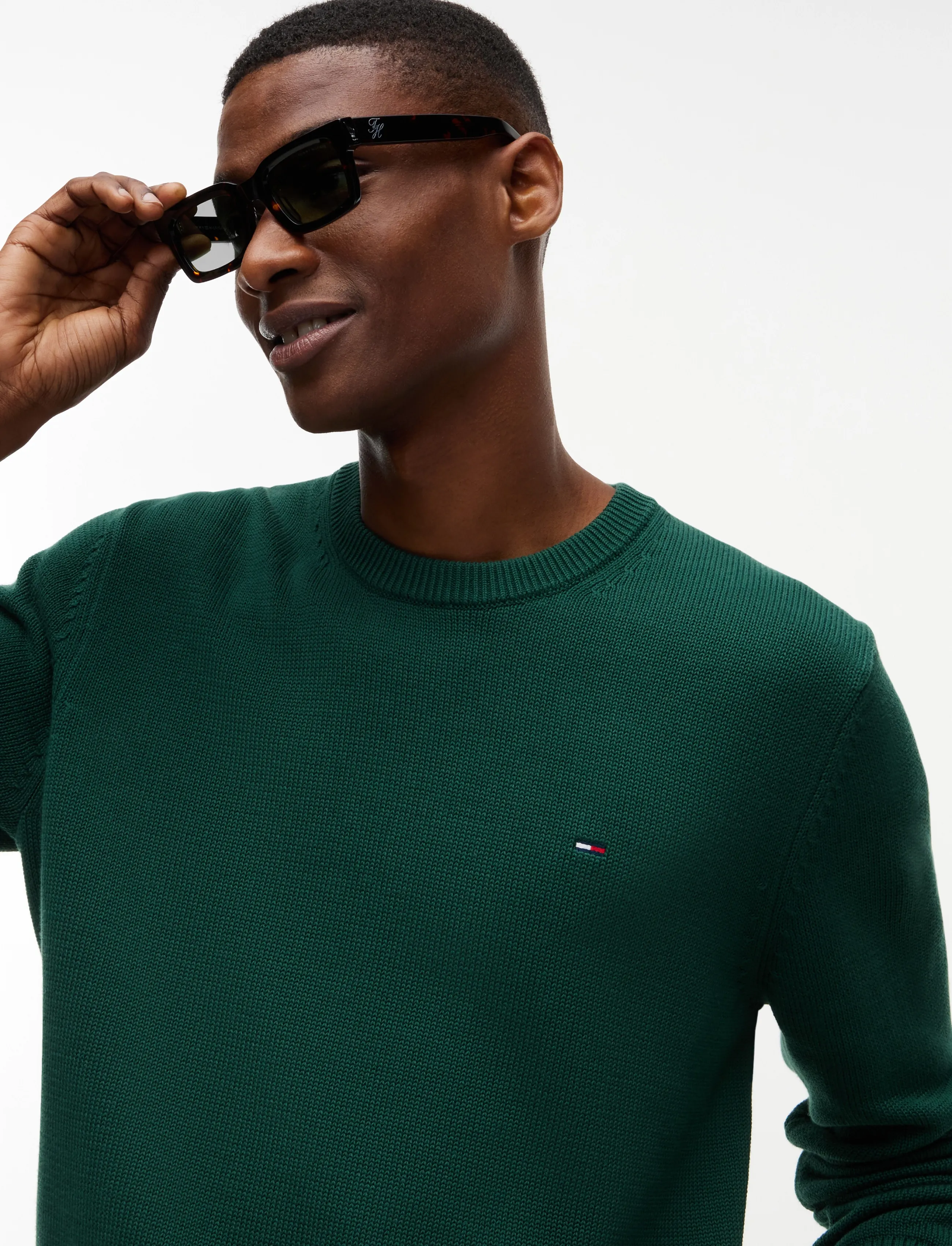Tommy Jeans - TJM SLIM ESS SWEATER EXT - Ümara kaelusega - velvet green - 3